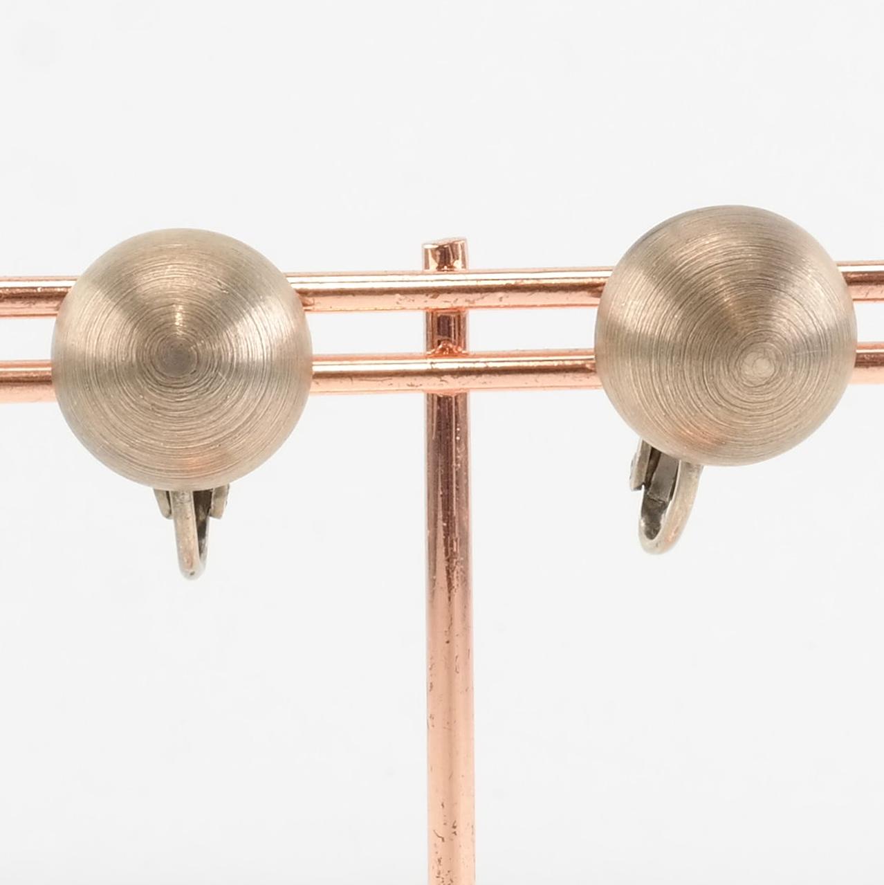 Sigi Pineda Sterling Silver Dome Earrings Screw back Clip On