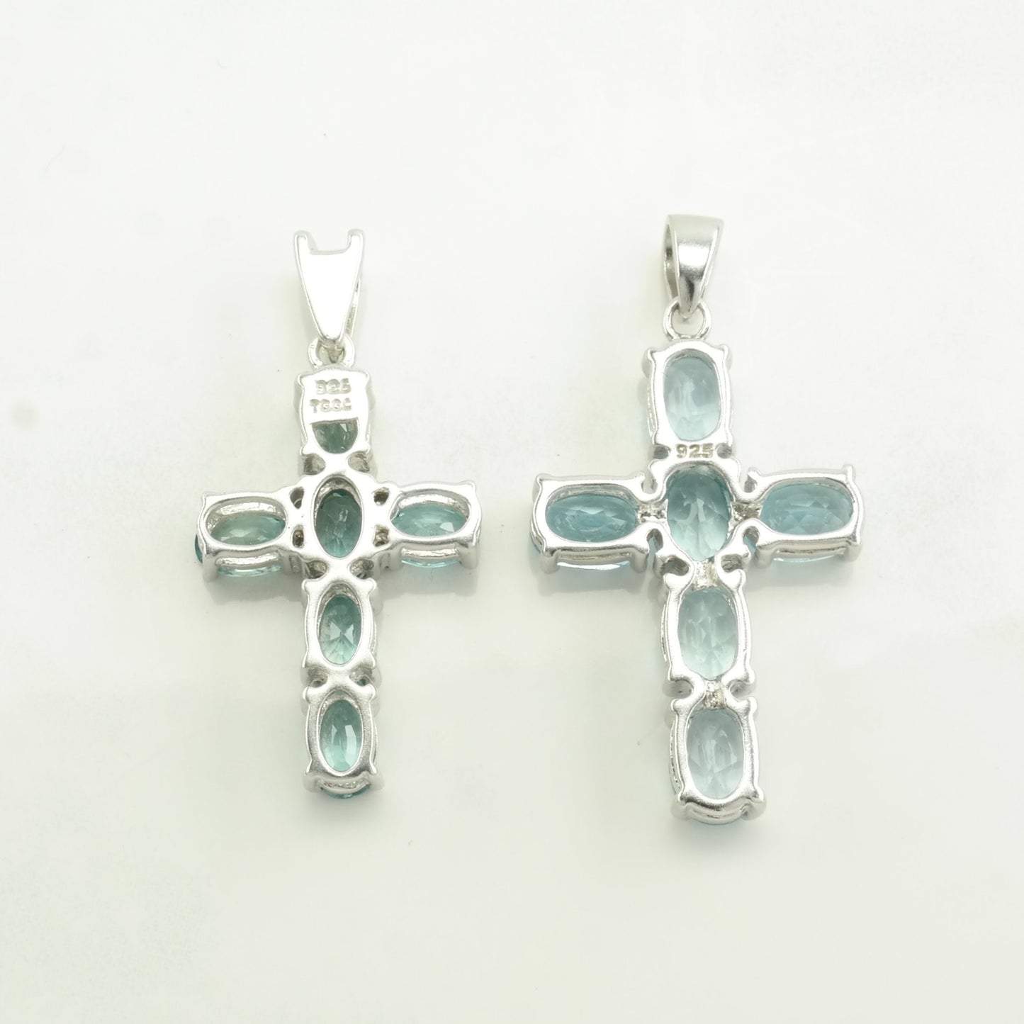 Choice of Vintage Topaz Cross Sterling Silver Pendant