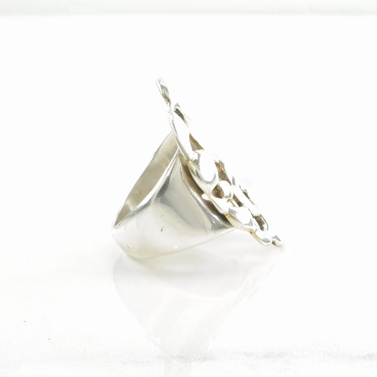 Vintage Sterling Silver Ring Abstract Bubbles Size 7