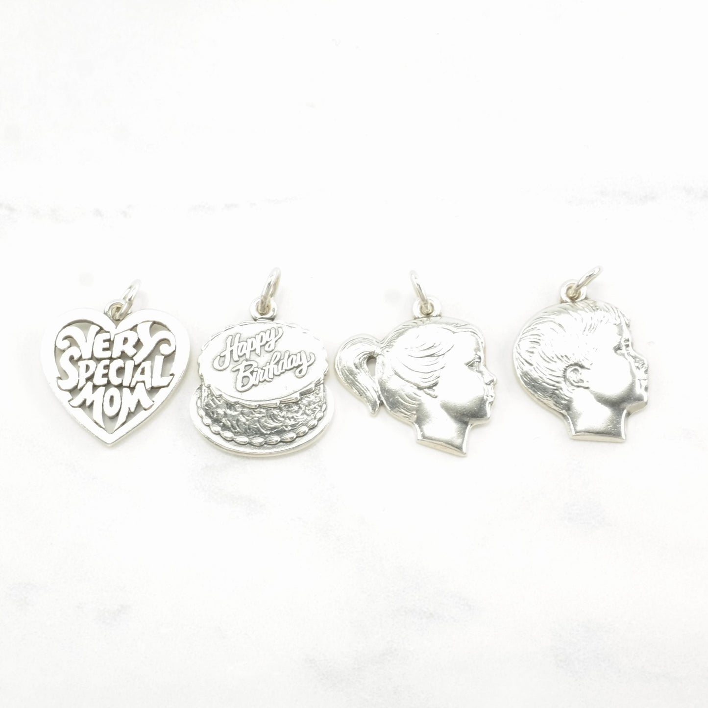 Choice: Vintage James Avery Portrait Cake, Mom Sterling Silver Pendant