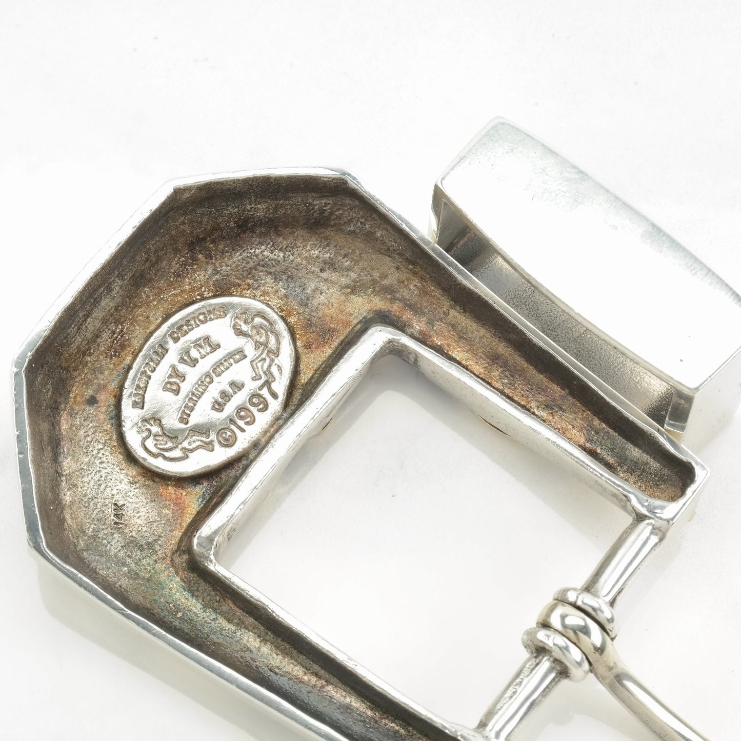 Vintage Native American Belt Accessories 14K Gold Accent Sterling Silver