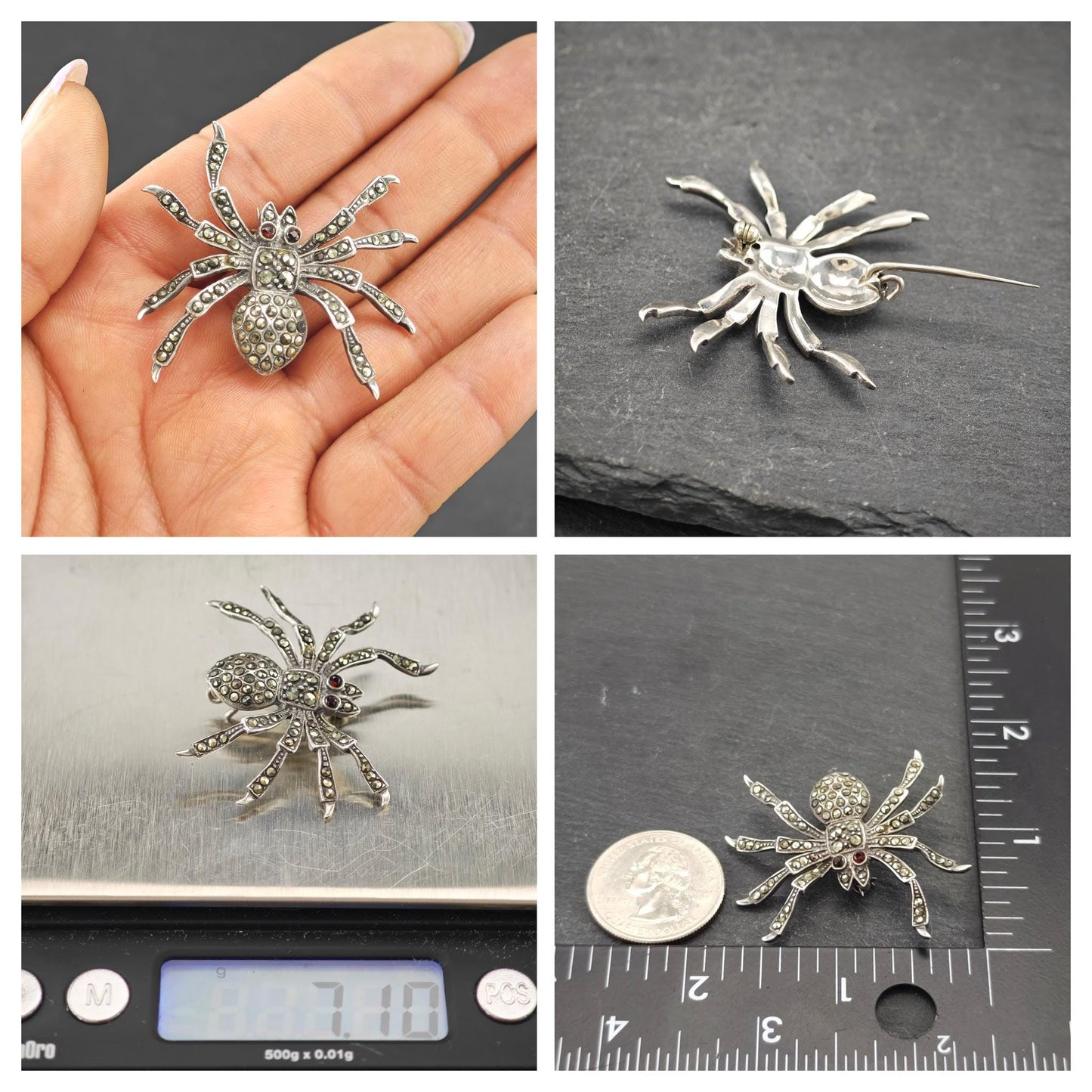 Choice of Sterling Silver Insect Brooches