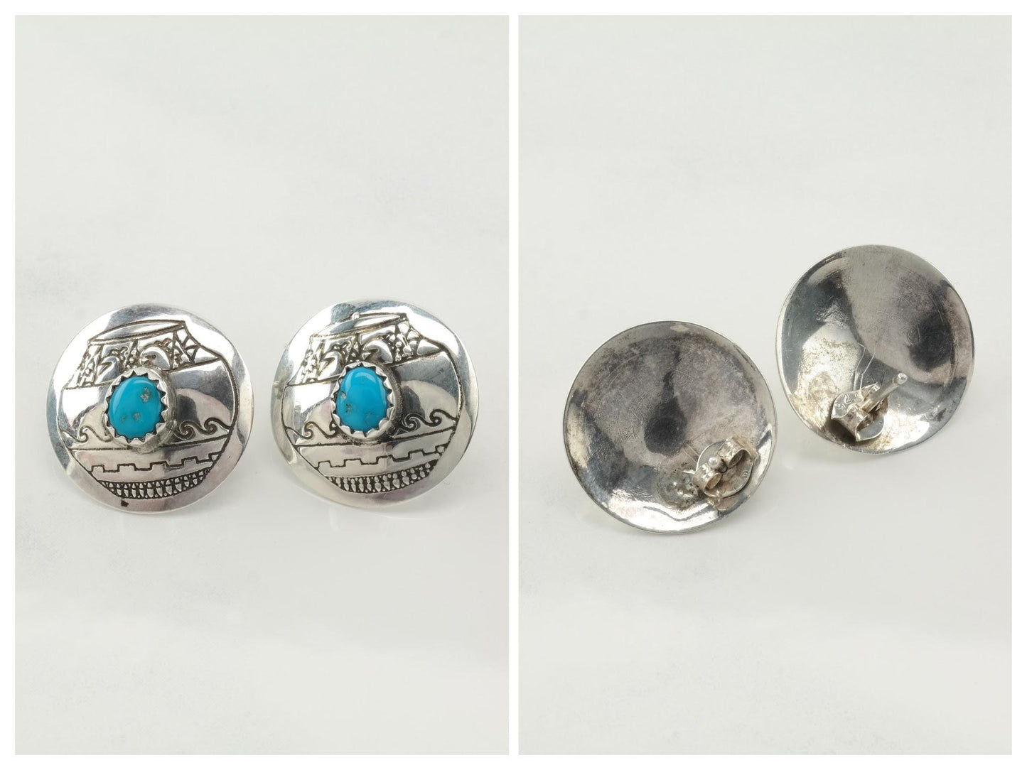 Choice of Vintage Sterling Silver Stud Earrings