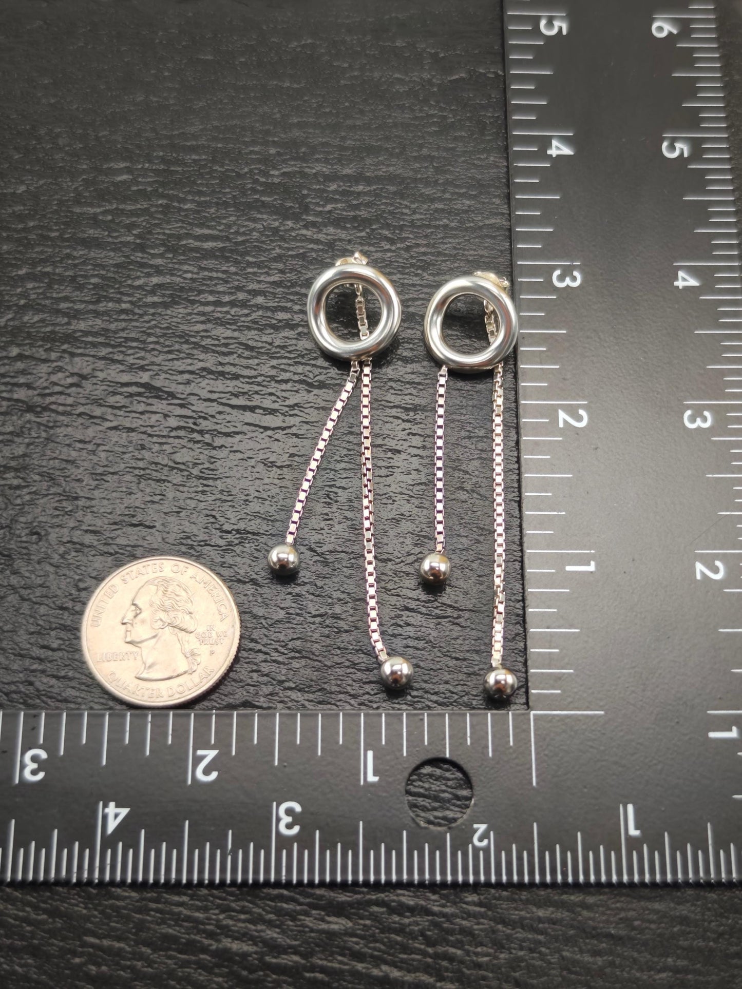 Modernist Christofle Stud/Dangle Earrings Sterling Silver