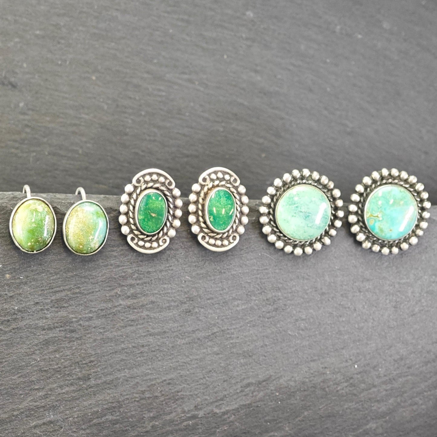 Choice of Vintage Native American Sterling Silver Screw Back Earrings