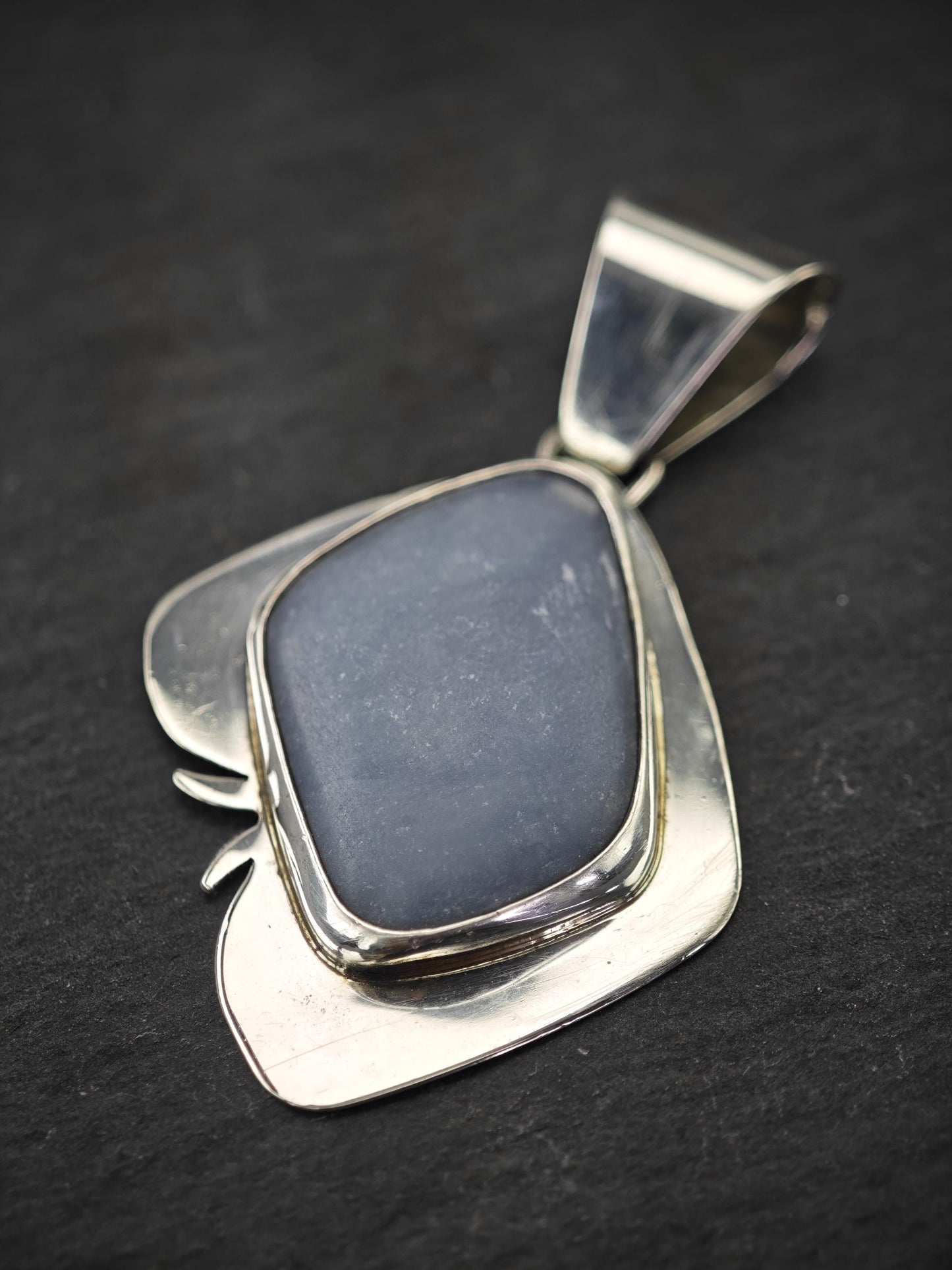 DTR Blue Gemstone Pendant Sterling Silver