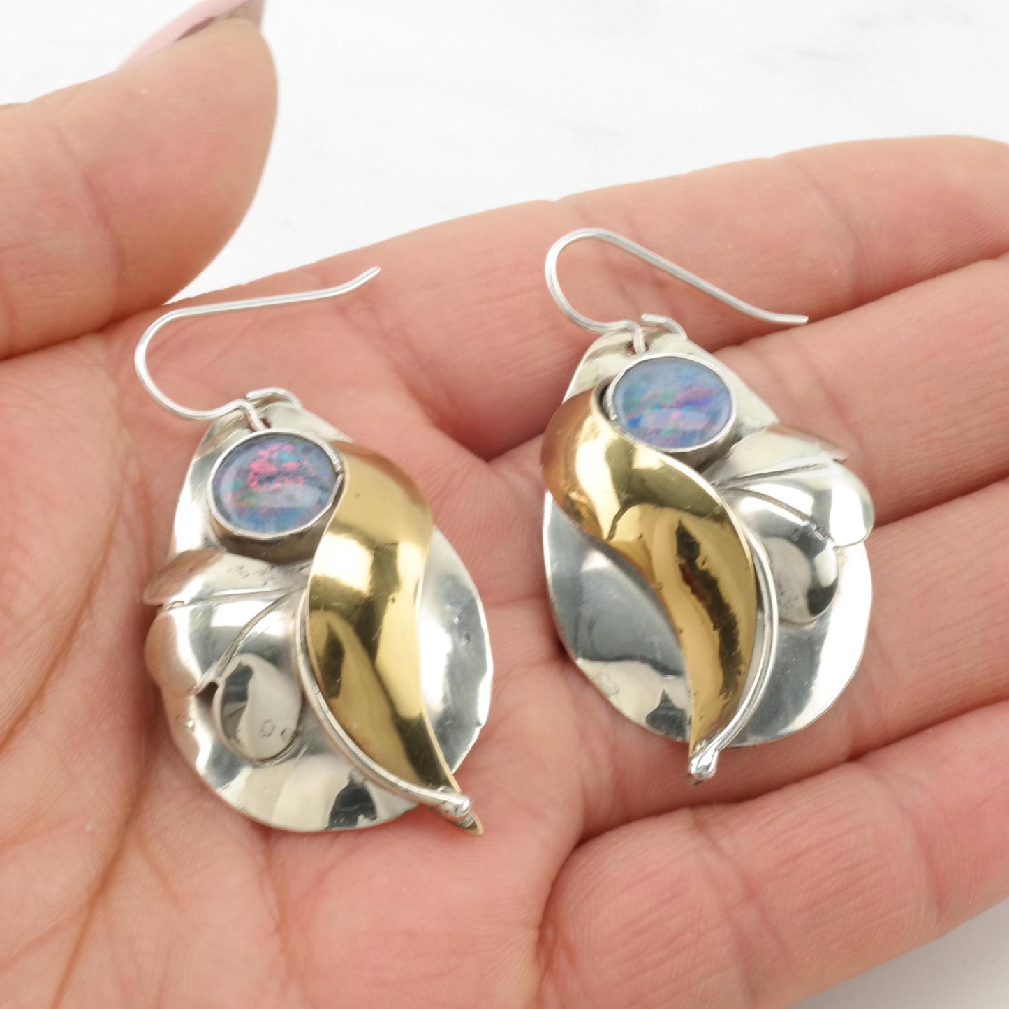 Vintage Sterling Silver Fish Hook Earrings