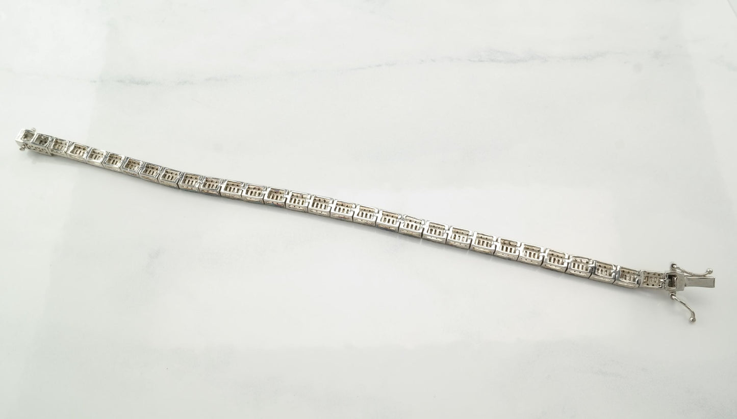 3.5ctw Yellow Brown Diamond Bracelet Sterling Silver Tennis