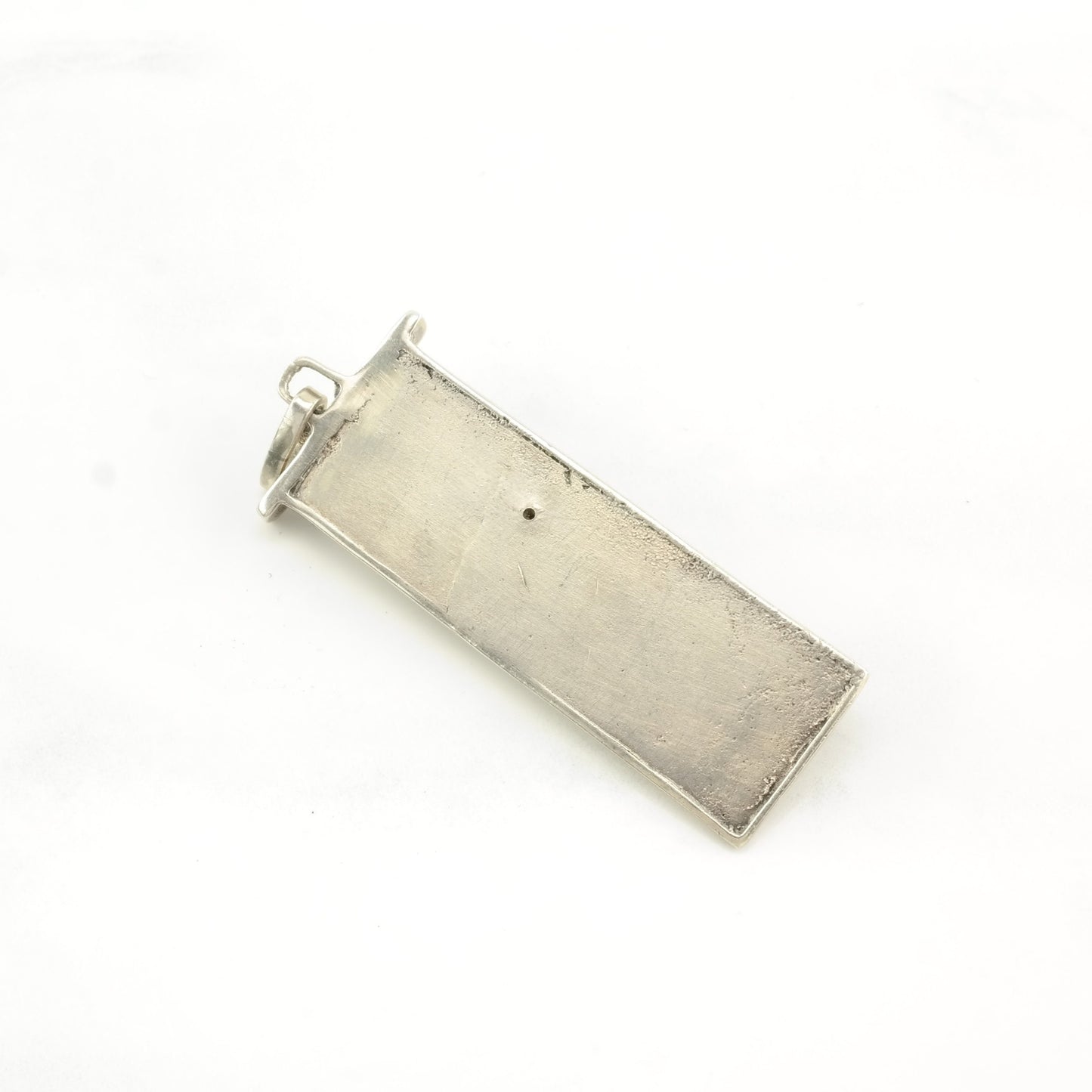 Vintage Brutalist Pearl Gold Toned Elements Sterling Silver Pendant