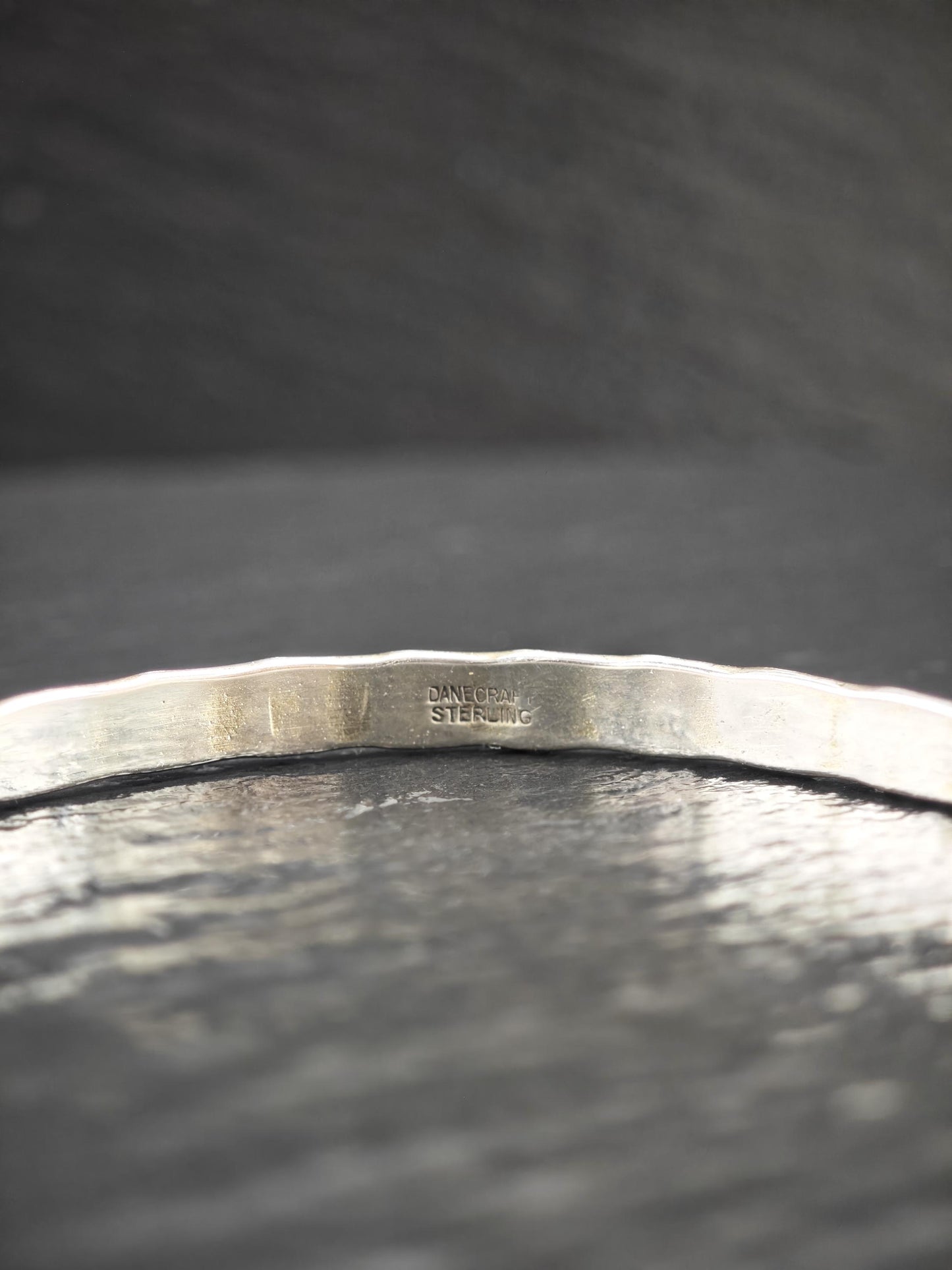 Choice of Stackable Repousse Bangle Bracelet Sterling Silver