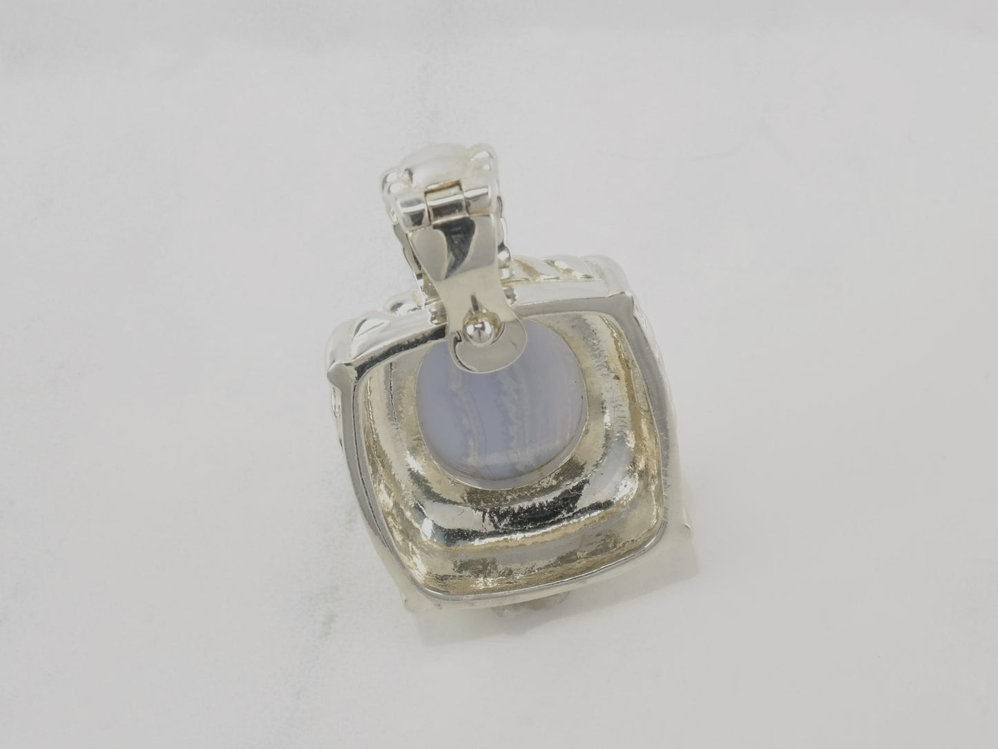 Agate Sapphire Pendant Sterling Silver Judith Ripka P1778