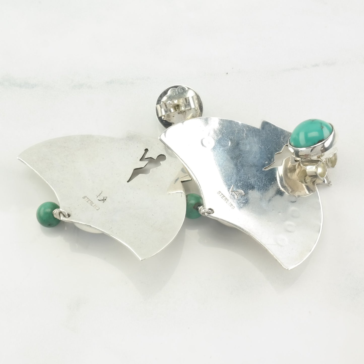 Turquoise Lapis Earrings Stud Dangle