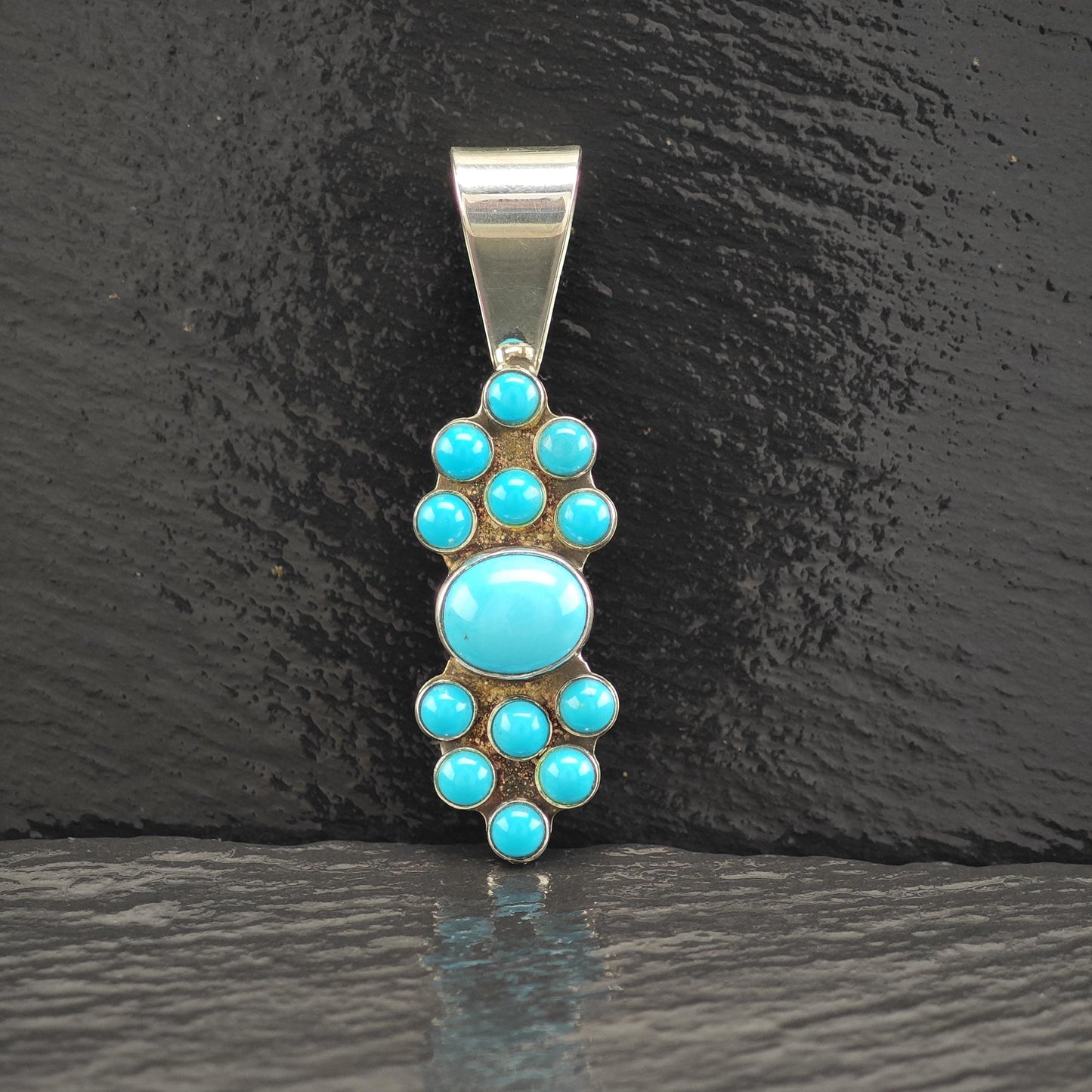 Vintage DTR China, Turquoise Pendant Sterling Silver