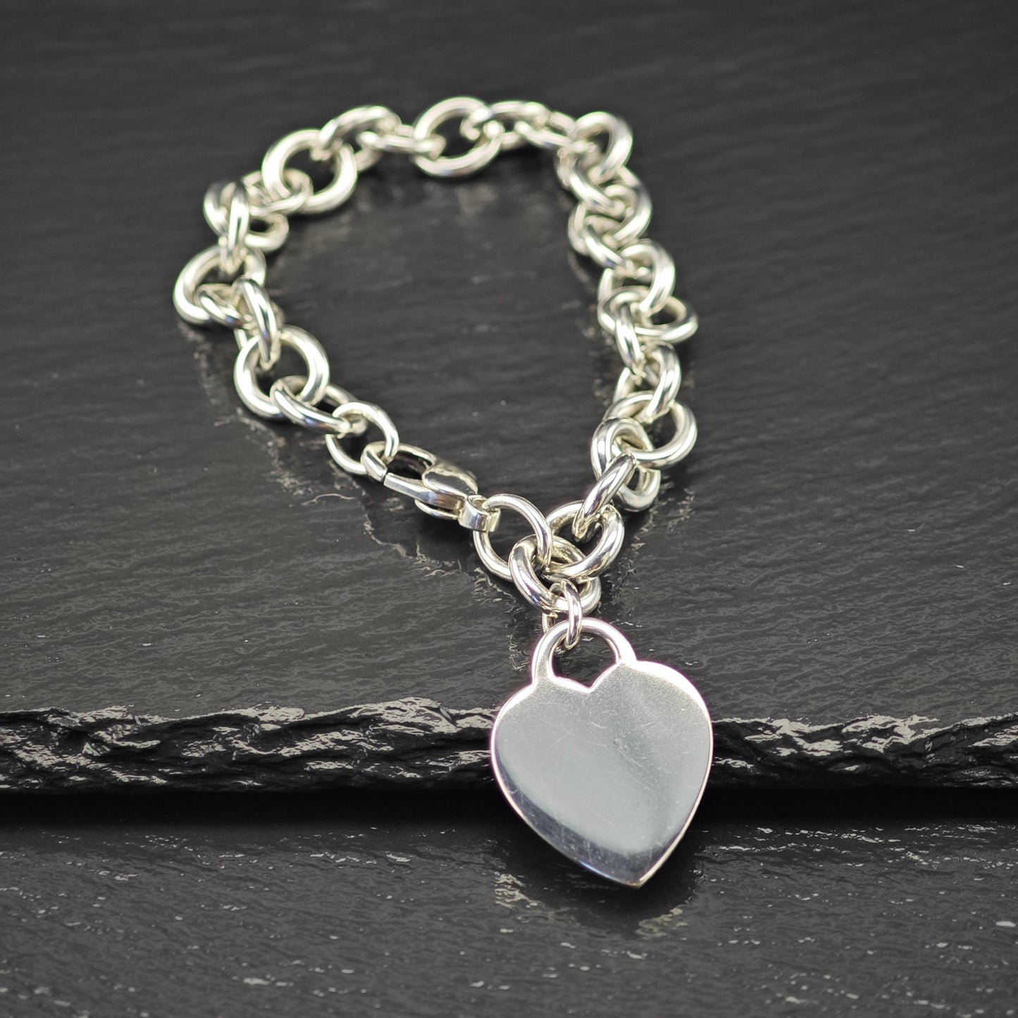 Choice of Tiffany Curb Link Tag Bracelets, Sterling Silver