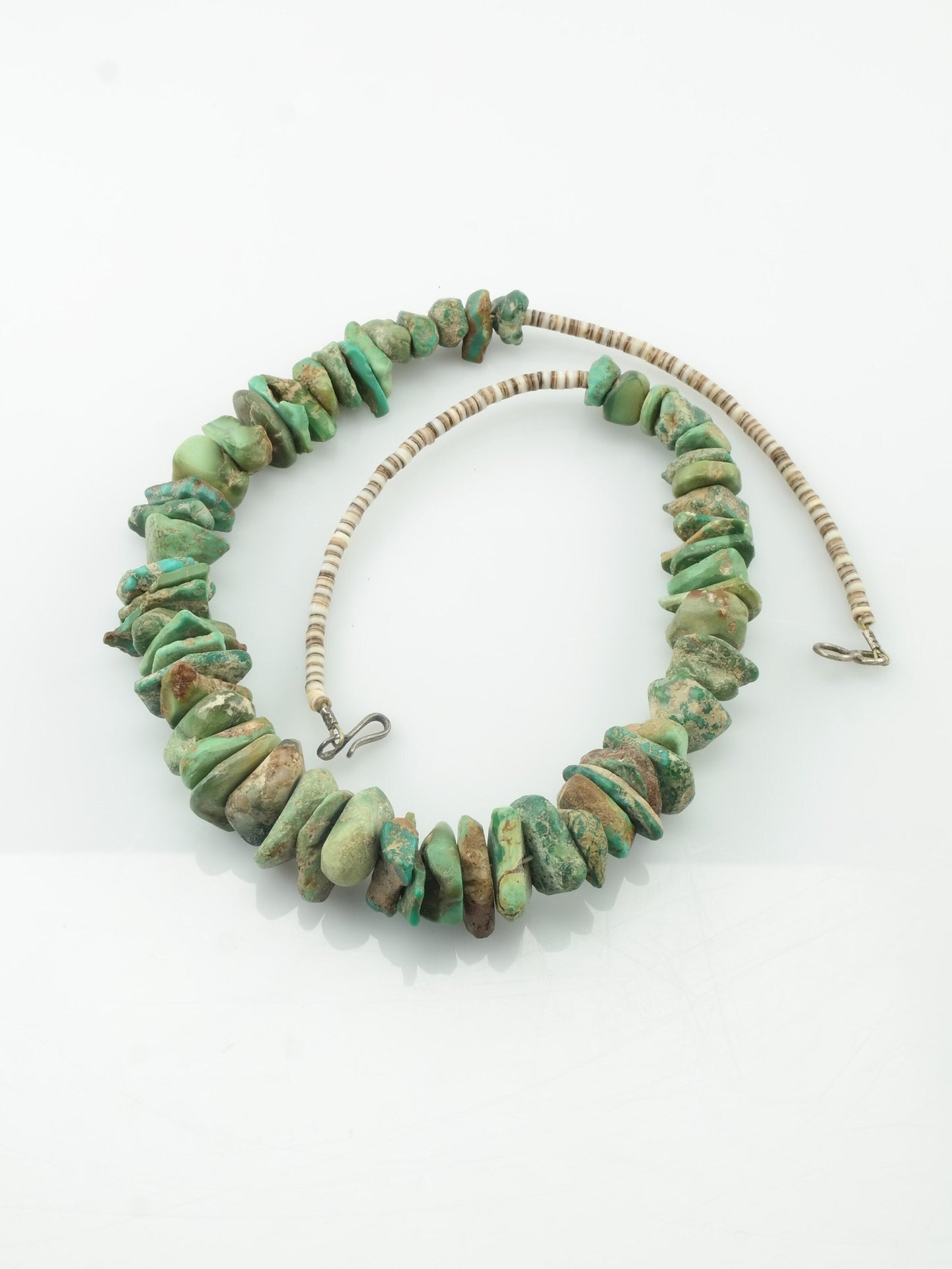 Native American Green Turquoise Heishi Necklace