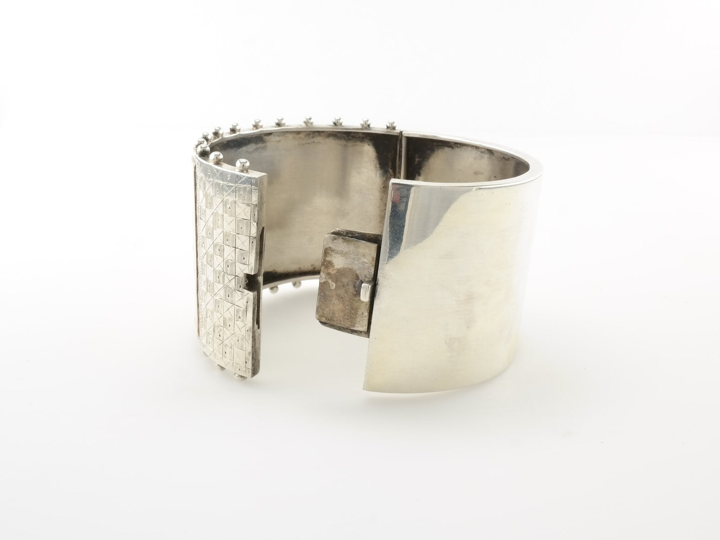 Antique Rose Bangle Floral Bracelet Gold Overlay Sterling Silver Cuff