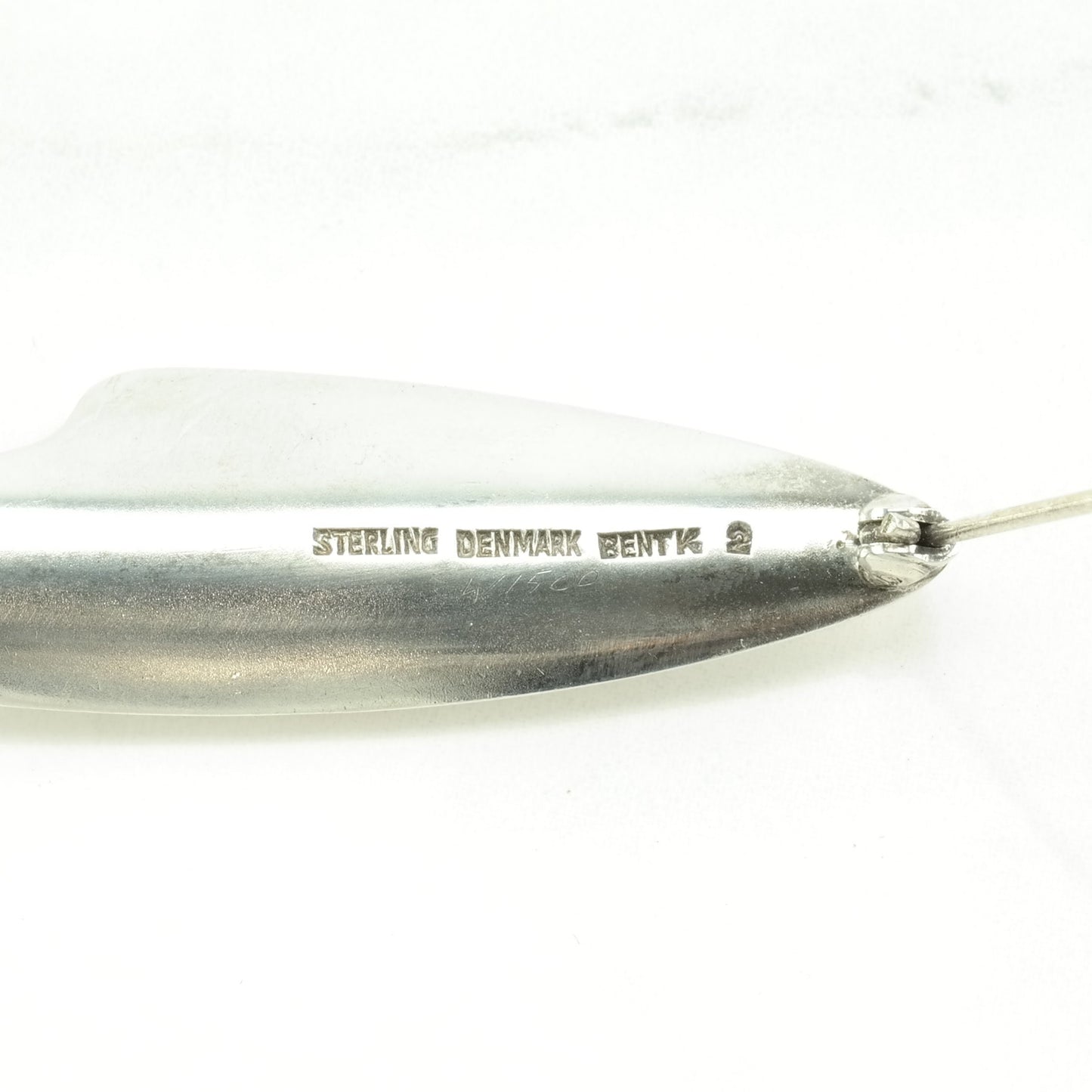 Bent Knudsen Denmark Sterling Silver Brooch Abstract B1785