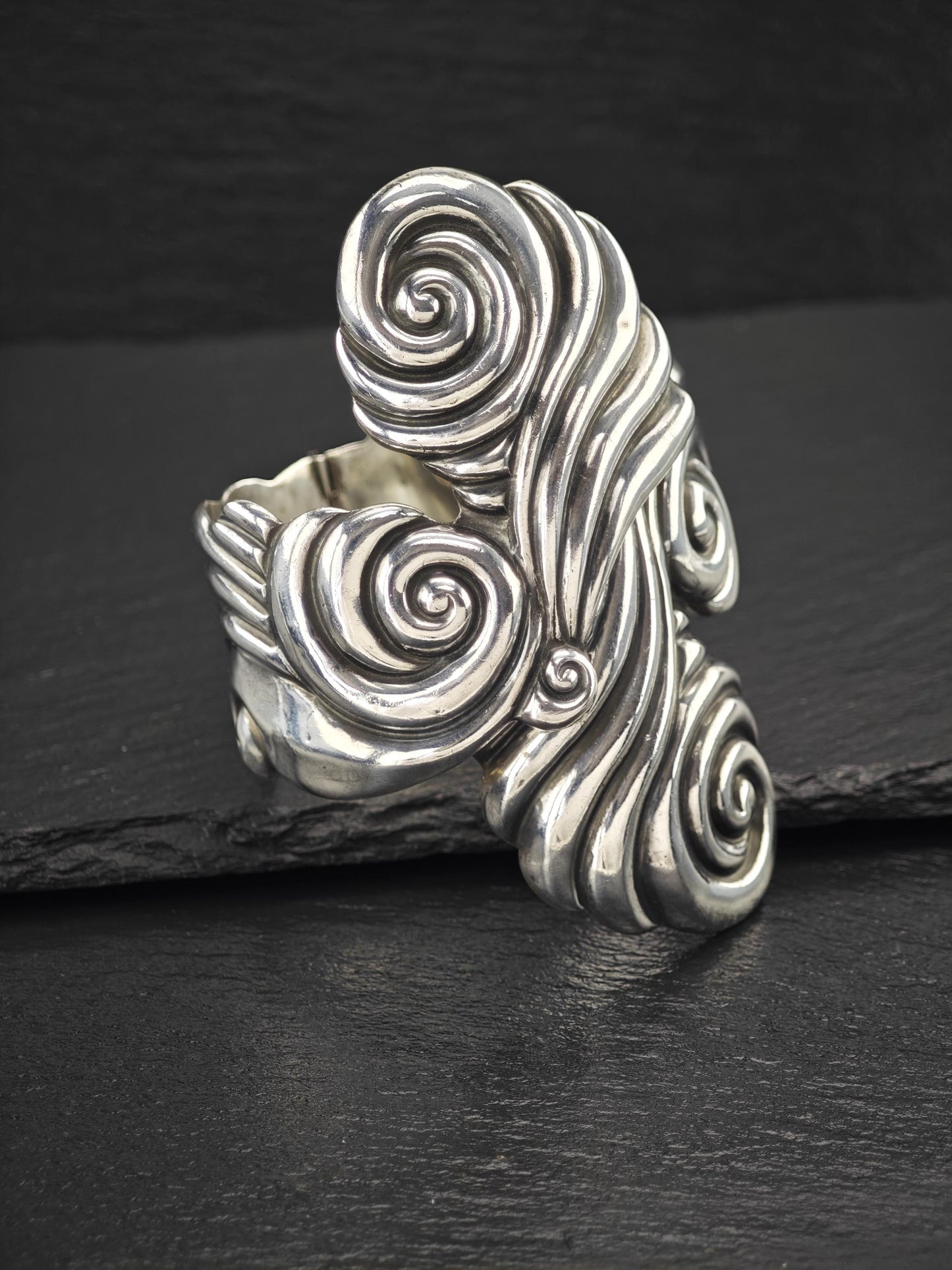 Taxco, Gomez Clamper Cuff Bracelet Sterling Silver