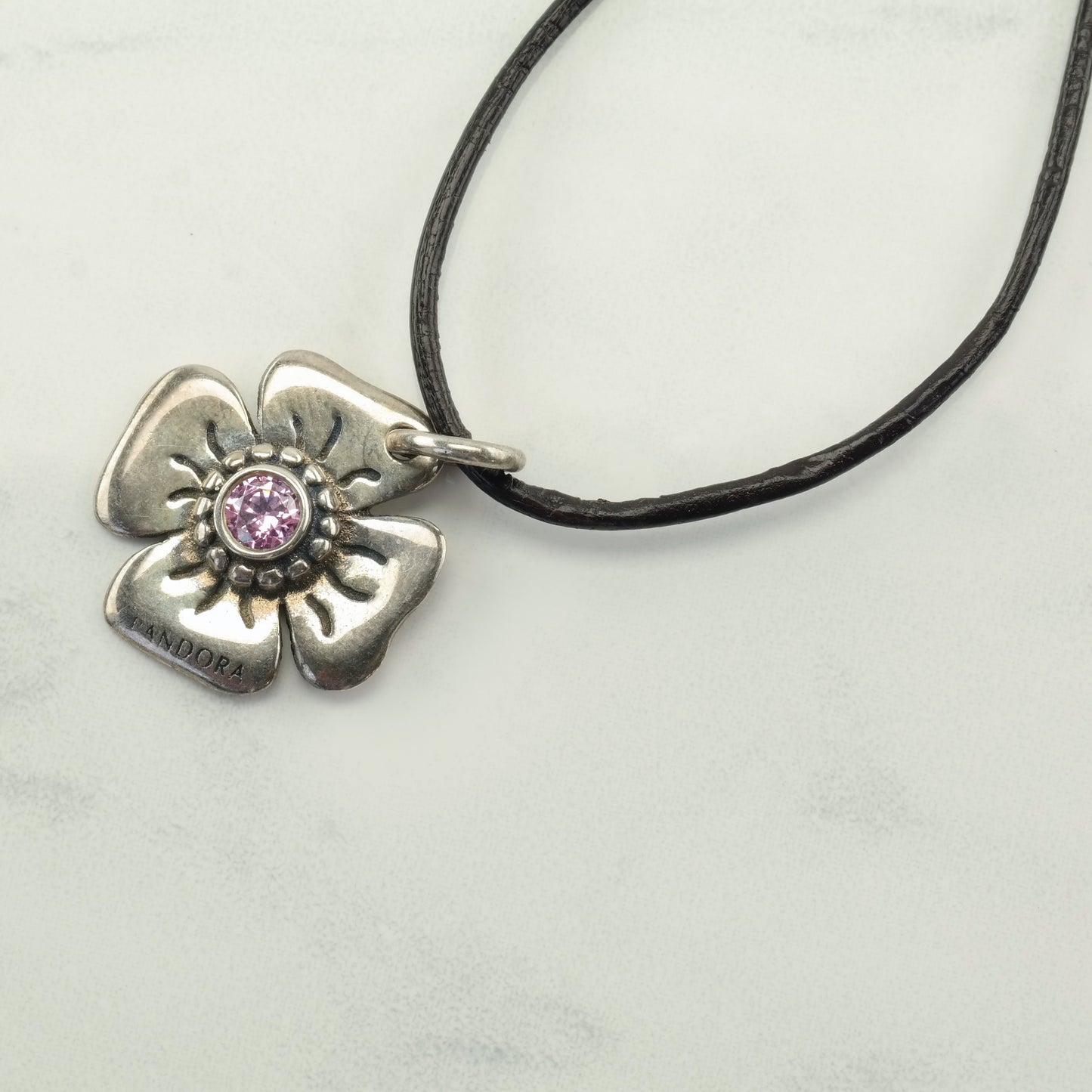 Vintage Pandora Sterling Silver Charm Bracelet