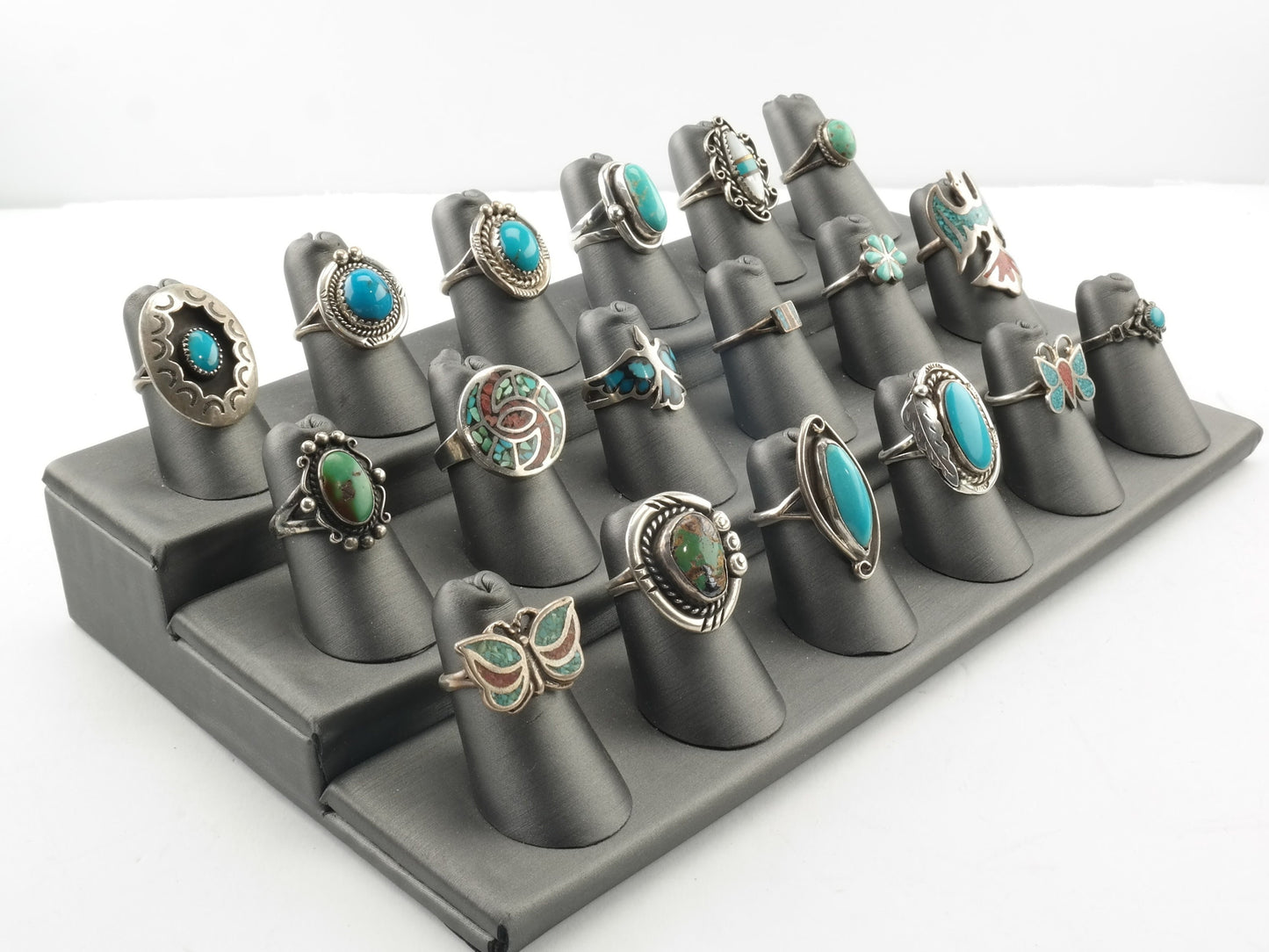 Choice Sterling Silver Turquoise Size 4-5 1/2 Rings Variety
