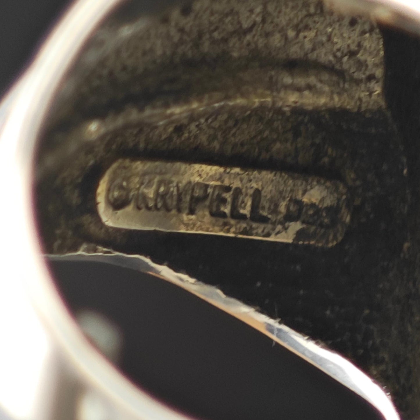 Charles Krypell Abstract Dome Ring Sterling Silver Size 5 1/4