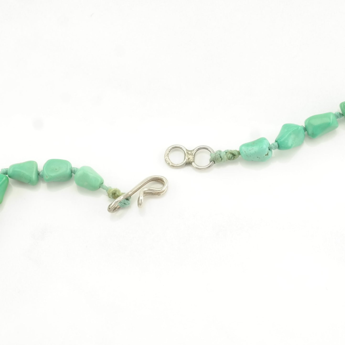 Vintage Antique Chinese Sterling Silver Turquoise, Porcelain Removeable pendant Necklace