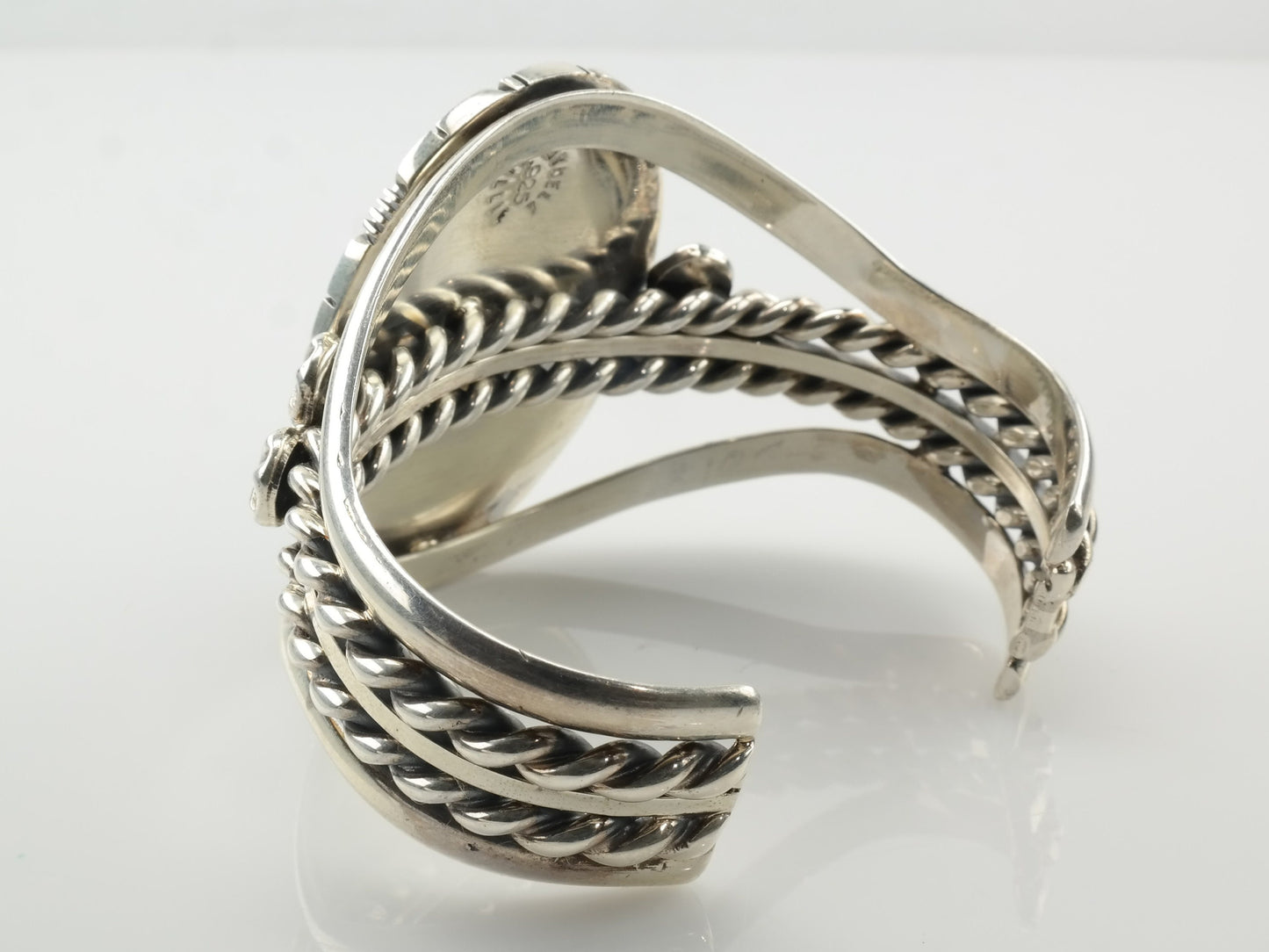 Navajo Billie Wydell Sterling Silver Cuff Bracelet Turquoise