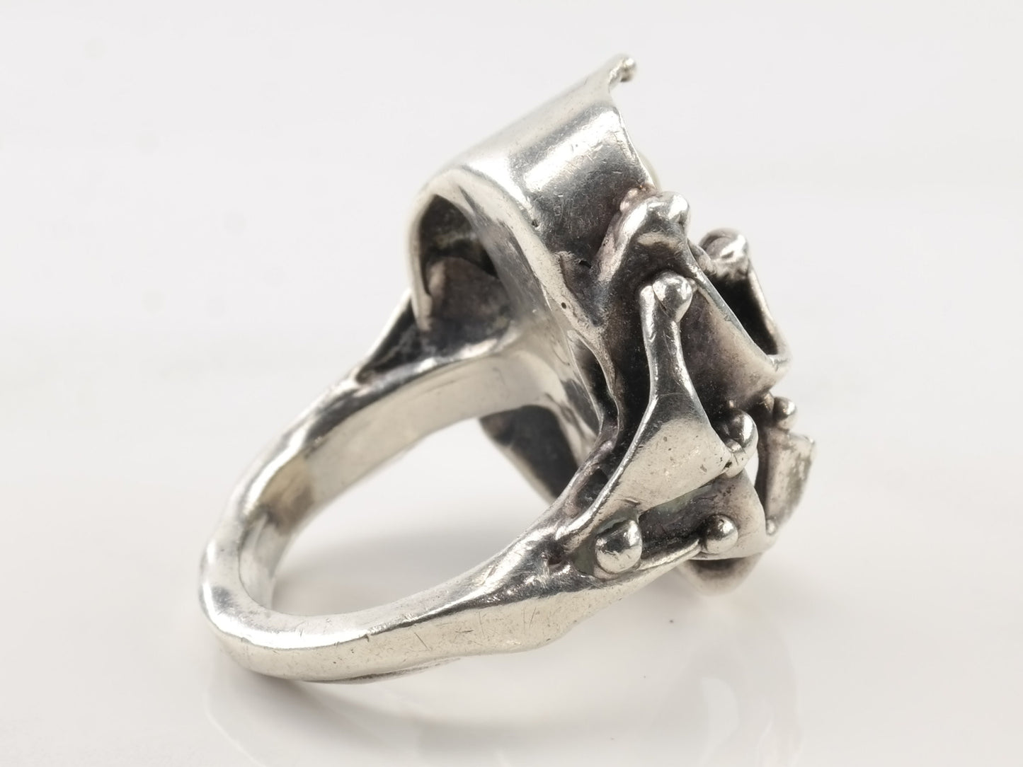 Vintage Sterling Silver Ring Turquoise Size 4 1/2