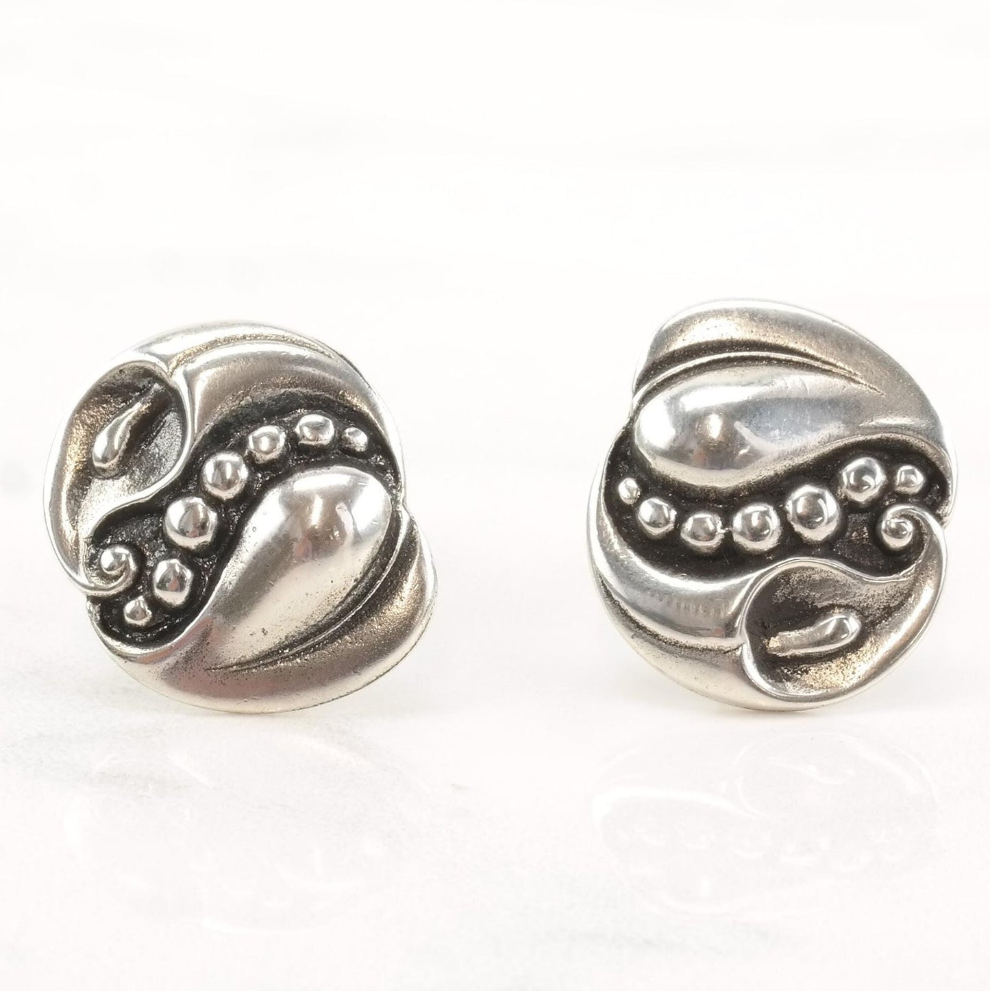 Stamas Sterling Silver Calla Lily Earrings Clip On