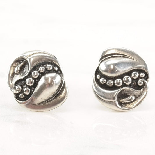 Stamas Sterling Silver Calla Lily Earrings Clip On