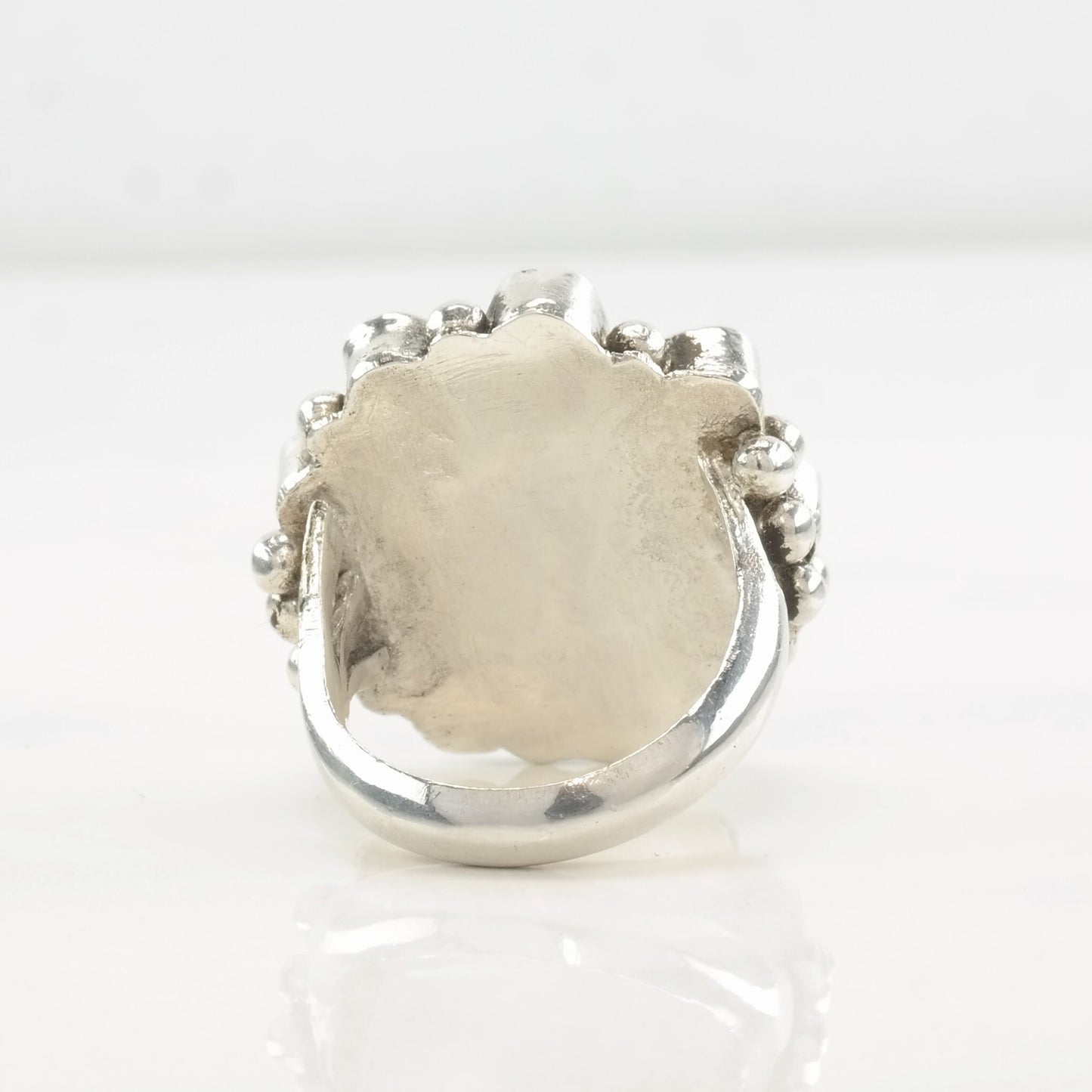 Vintage Sterling Silver Ring Amethyst, Rose Quartz Size 4 3/4