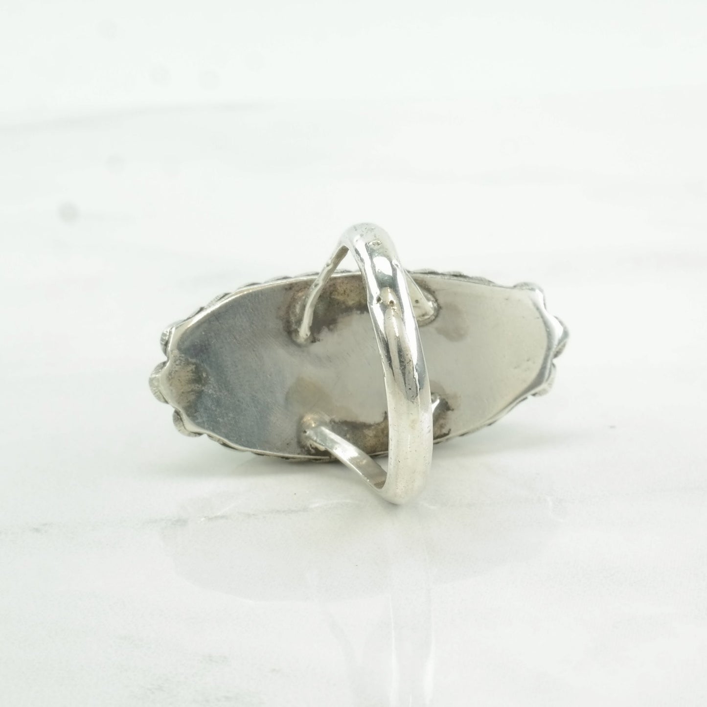 Vintage Native American Silver Ring Turquoise Sterling Size 8