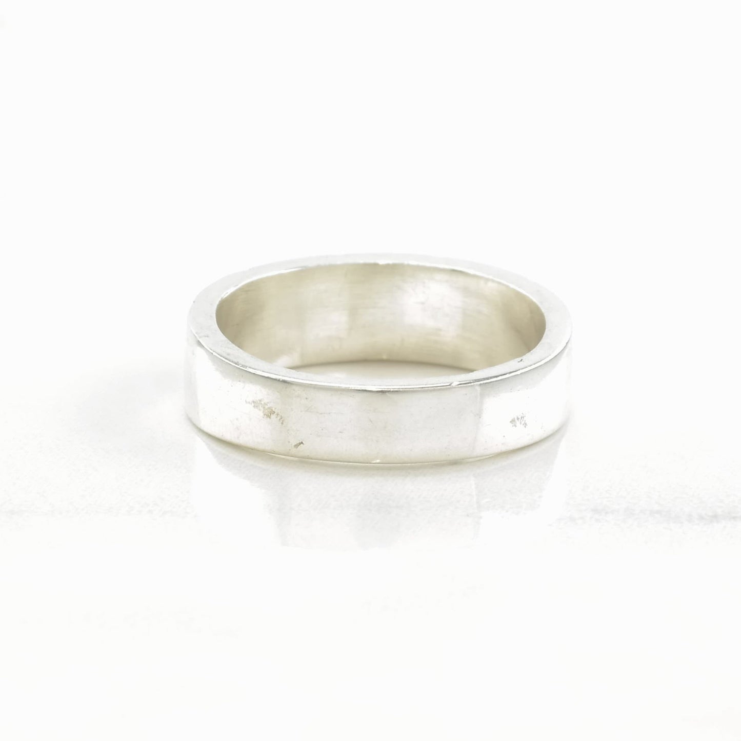 Vintage Southwest Silver Ring Turquoise Inlay Sterling Size 5 3/4