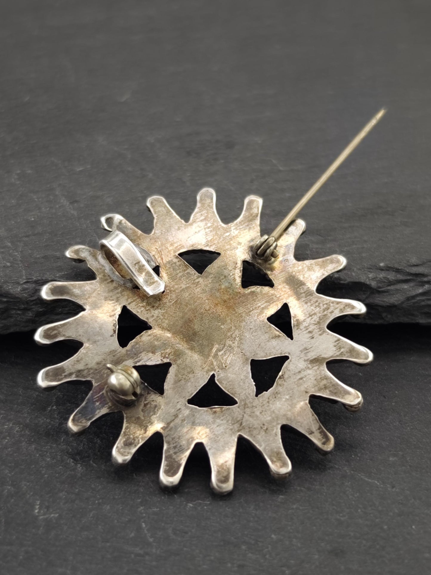 Choice of Native American, Zuni Cluster Brooch/Pendant Sterling Silver