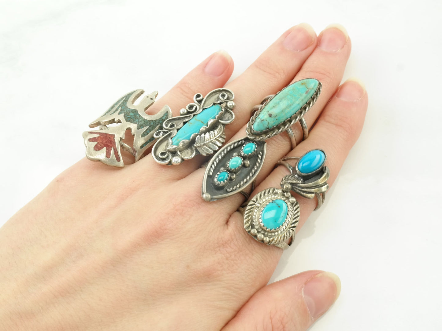 Choice Southwest Sterling Silver Turquoise Size 6 Ring