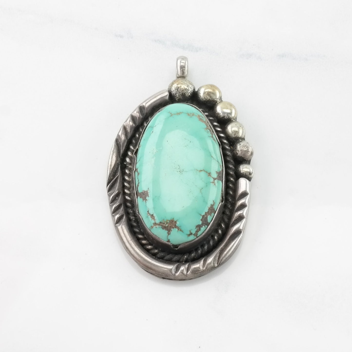 Native American Turquoise Sterling Silver Pendant