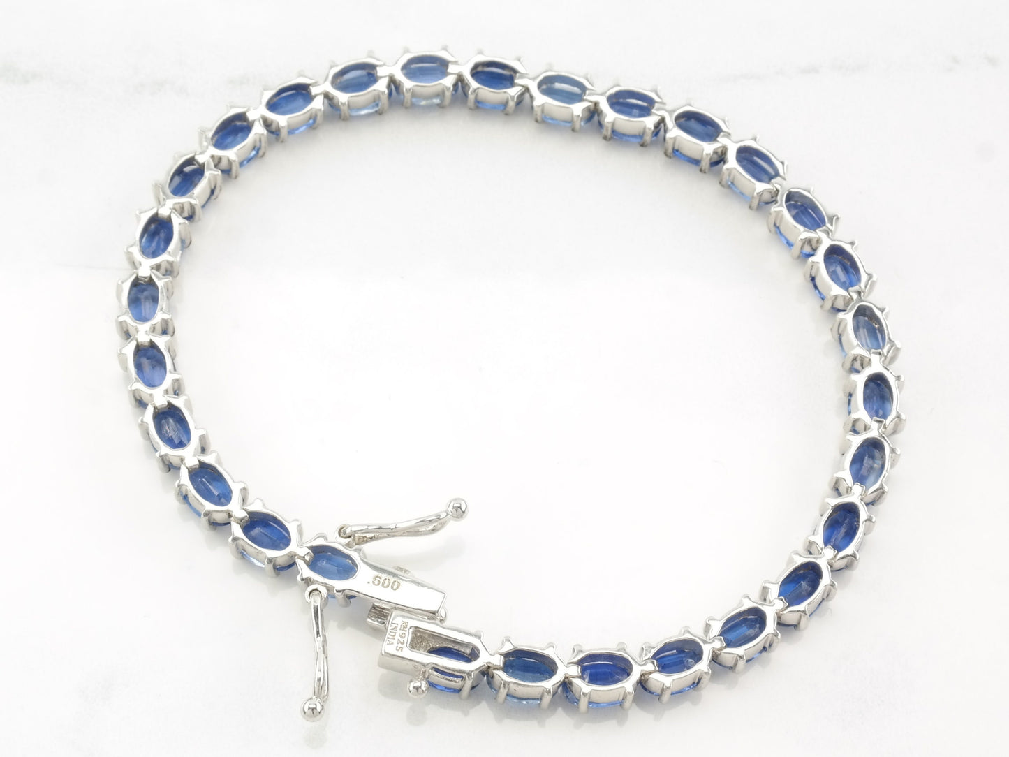 Vintage Sterling Silver Blue Kyanite Bracelet