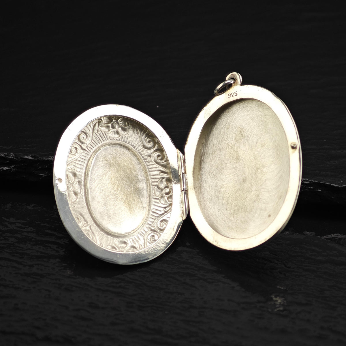 Art Nouveau Style Sterling Silver Locket Pendant P3093