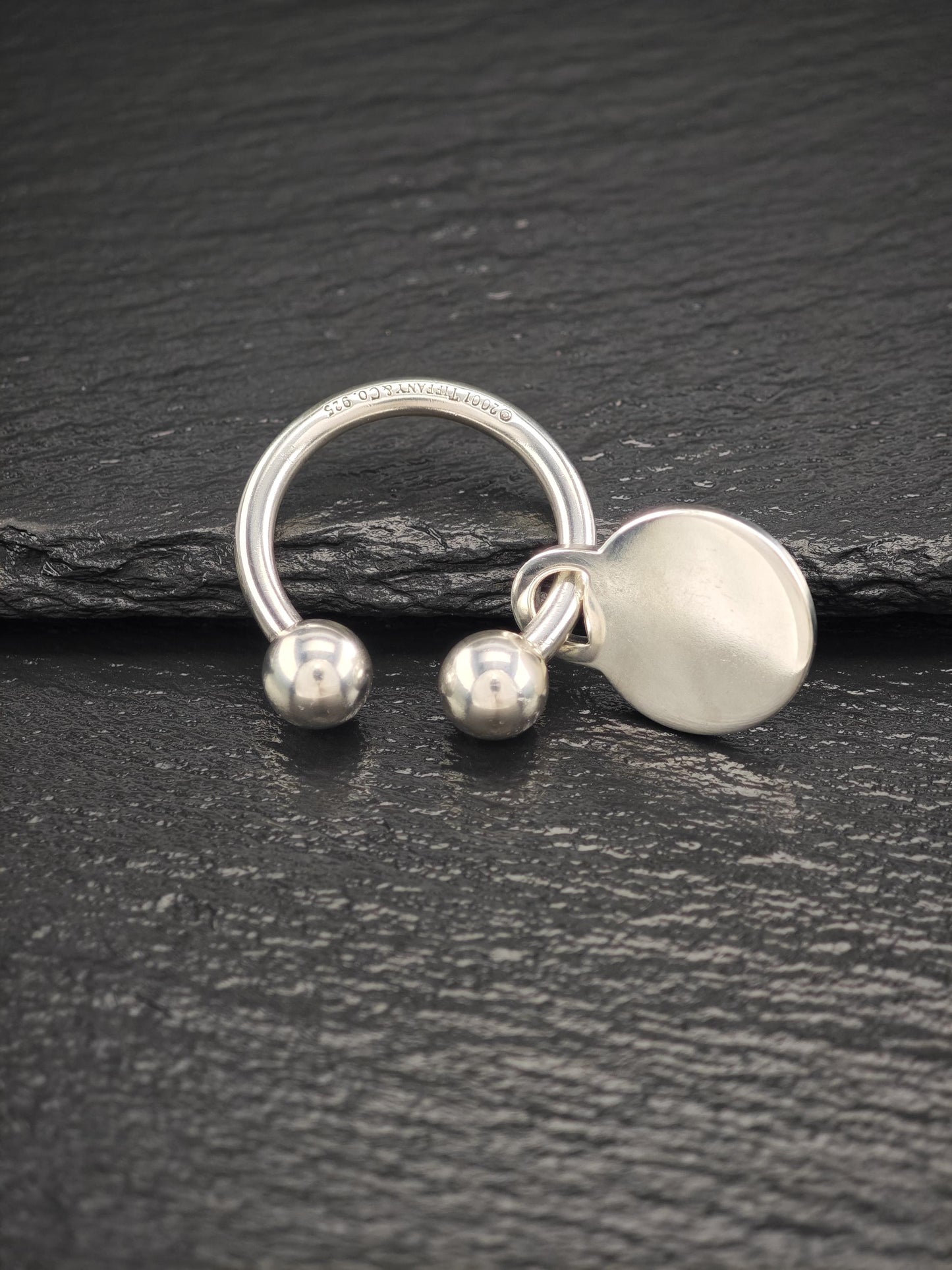 Vintage Bull Key Ring Tiffany & Co. Tag Unique Gift Sterling Silver