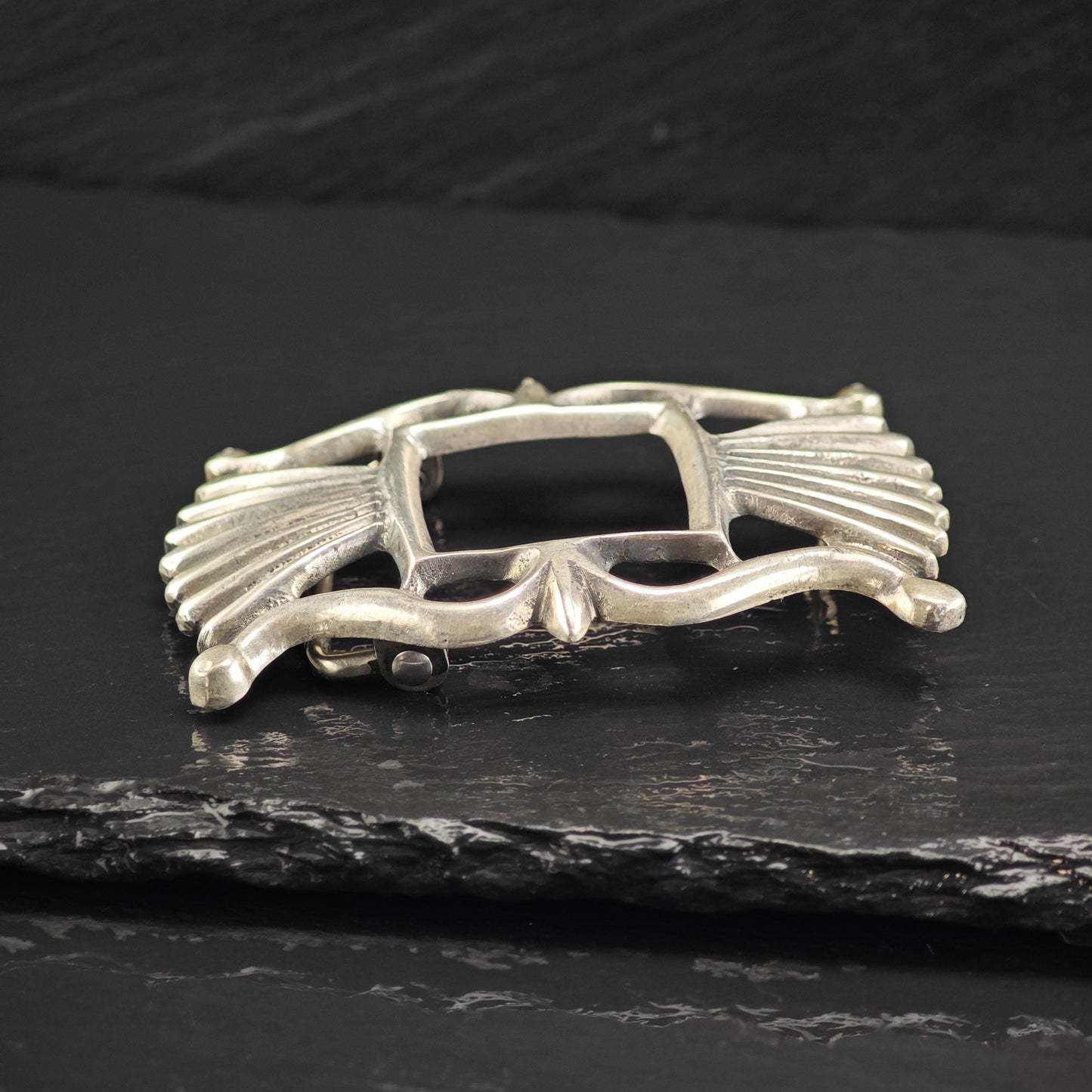 Sandcast Navajo Sterling Silver Belt Buckle MISC0384
