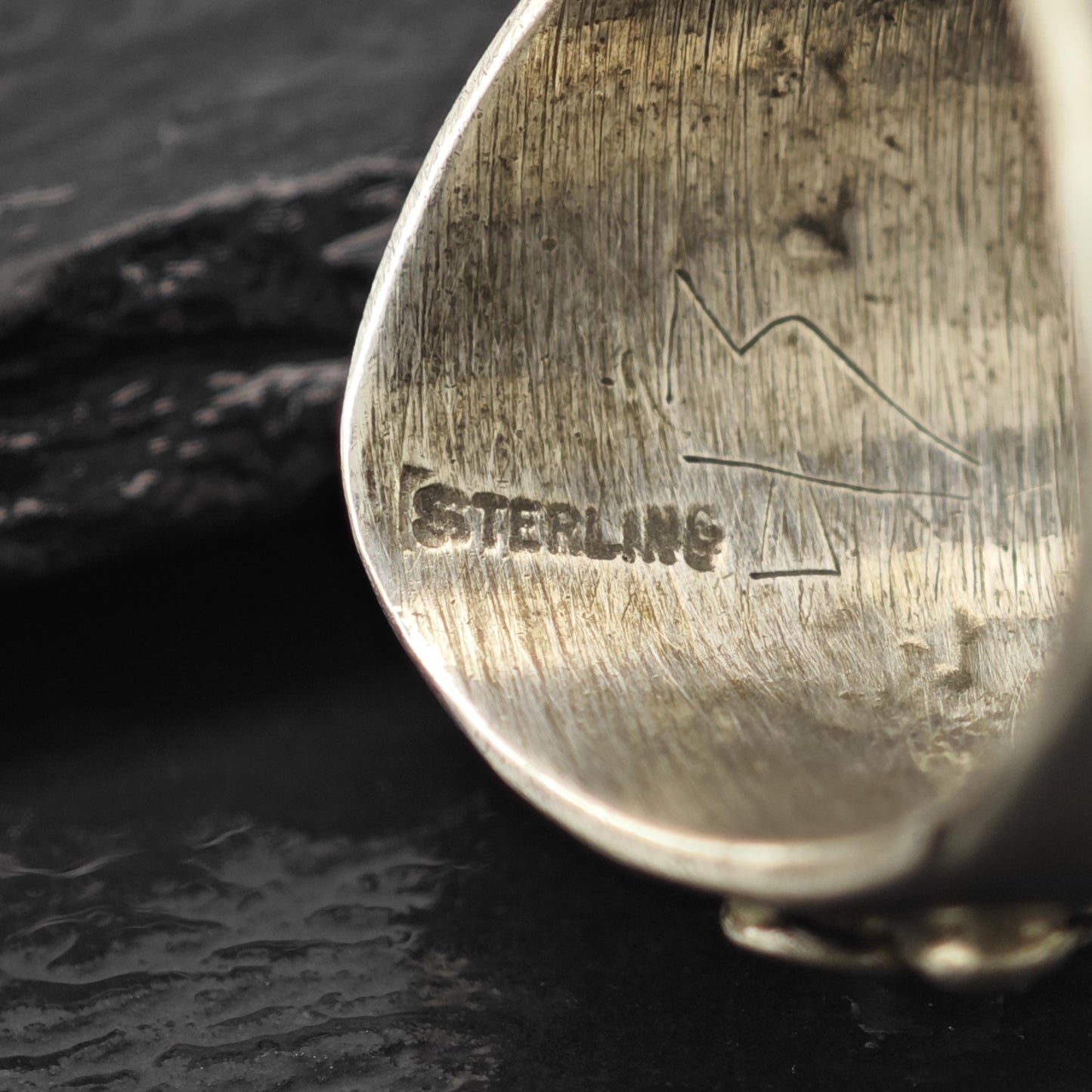 Native American Turquoise, Coral Ring Sterling Silver Size 8 1/2