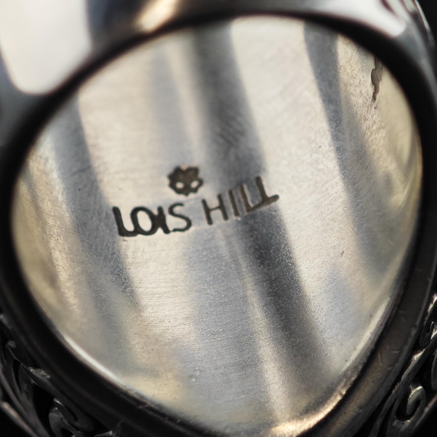 Lois Hill Filigree Lg Ring Sterling Silver Sz 7