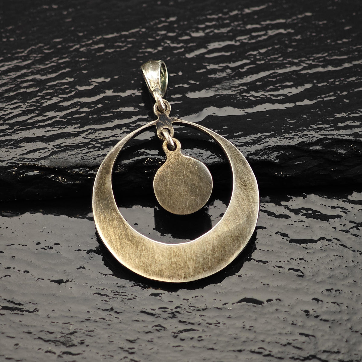 Native American Sunface Multistone Inlay Sterling Silver Pendant P3163