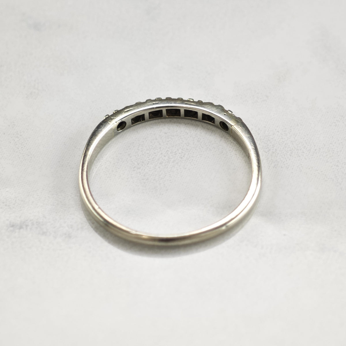 Diamond 14K White Gold Band Ring Sz 7 1/2 R6786
