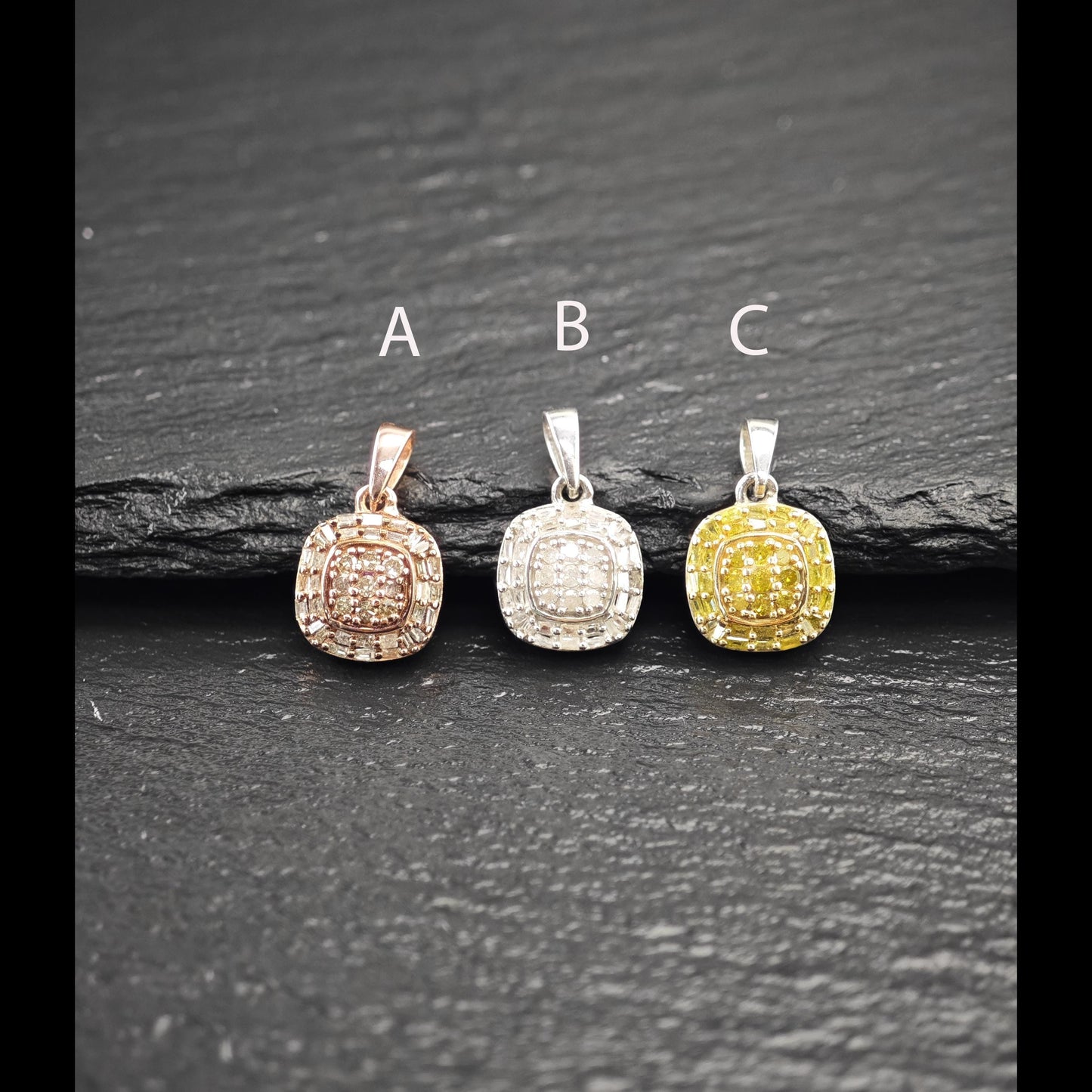 Choice of D'Joy Minimalist Diamond Pendant Sterling Silver P2731