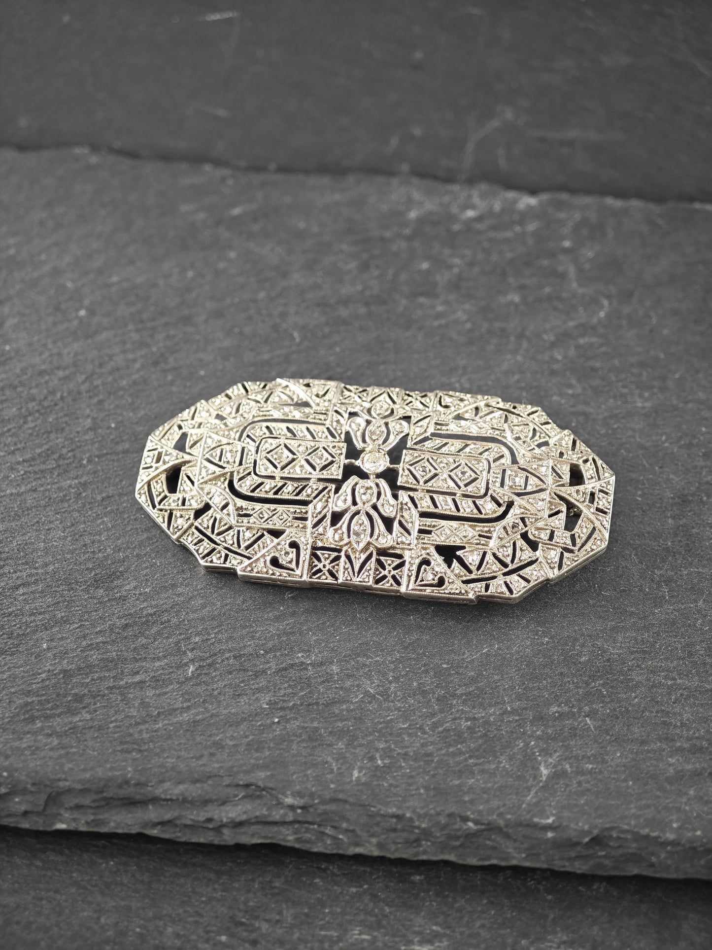 Vintage Art Deco Sterling Silver Brooch