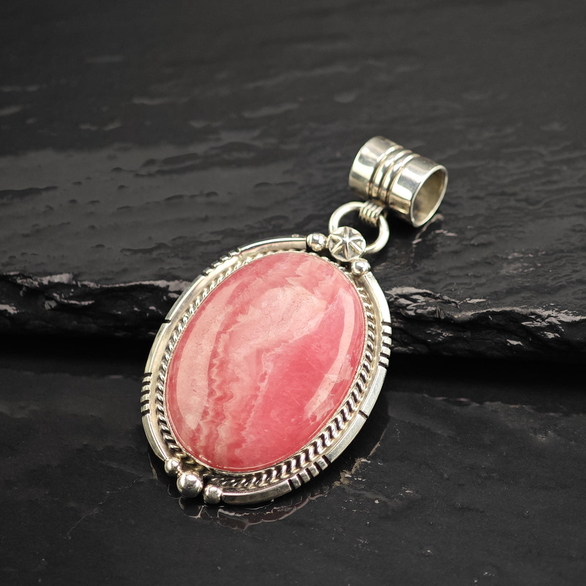 Choice of SW Oval Stone Pendant Sterling Silver P3134