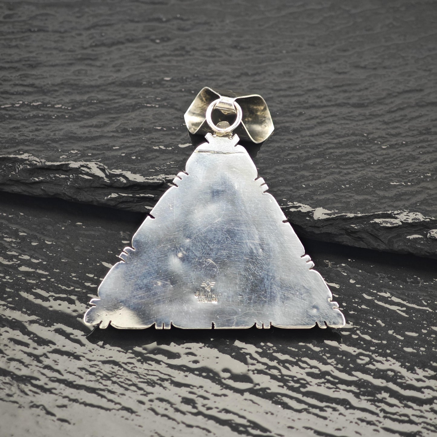 Navajo Charoite Pendant Sterling Silver Triangle P2821