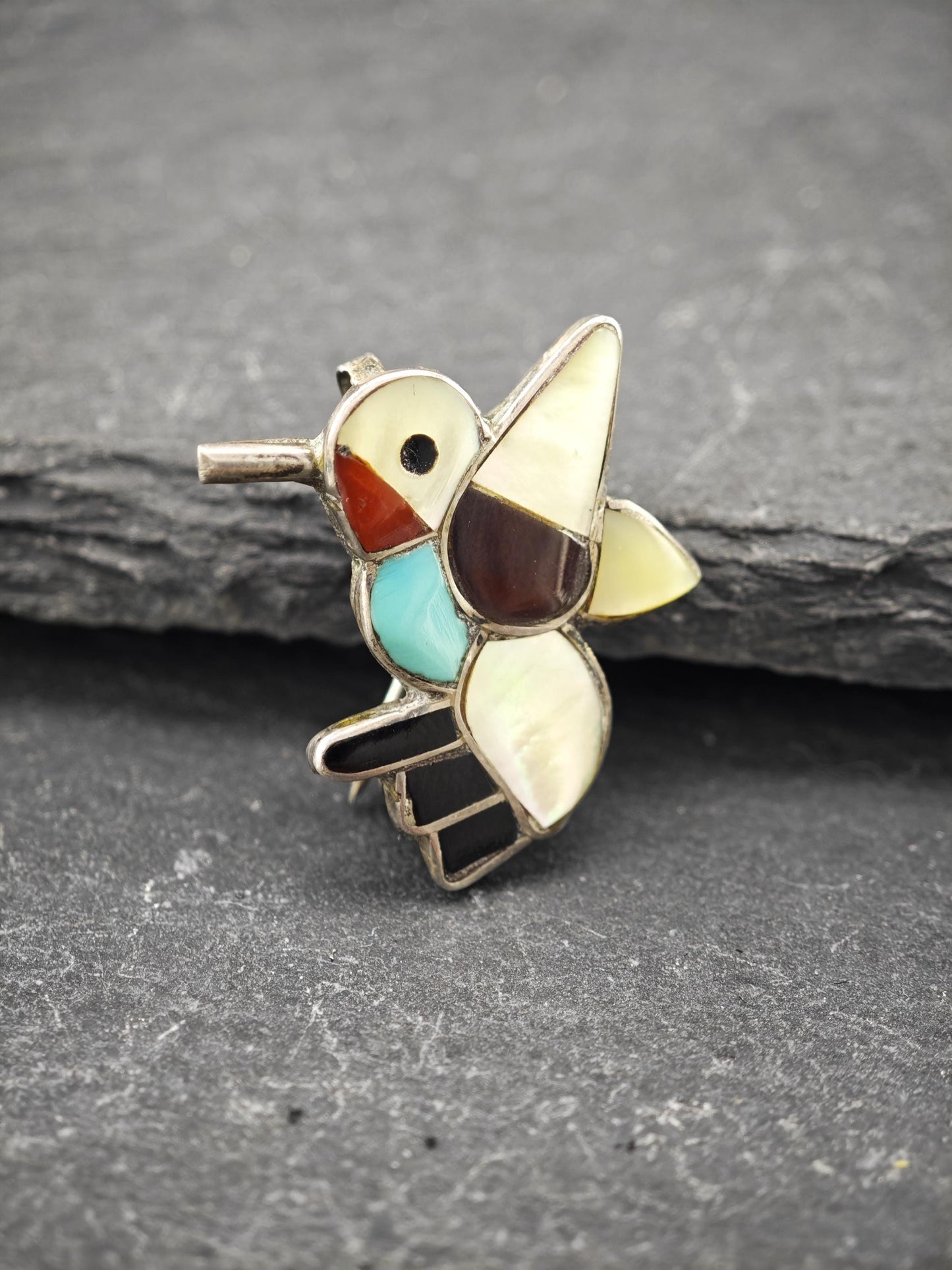 Choice of Zuni Inlay Brooch Native American Sterling Silver