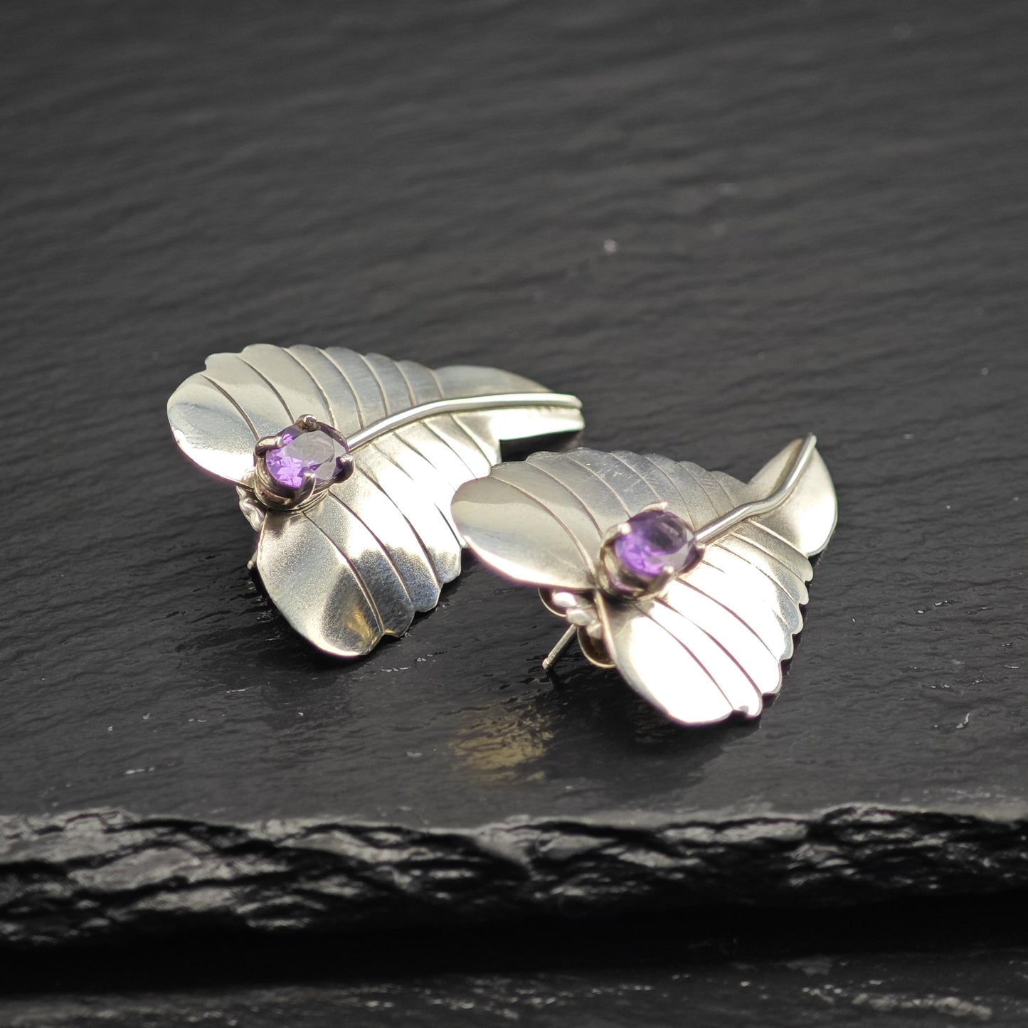 Amethyst Sterling Silver Earrings ER3110